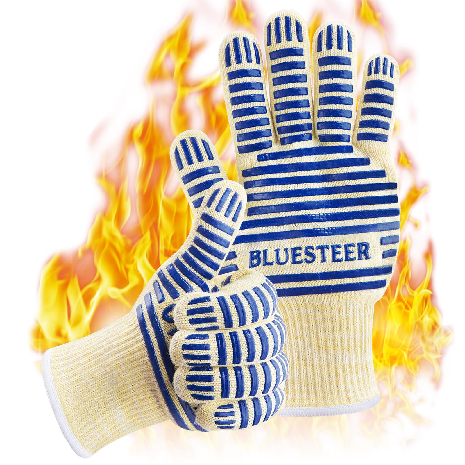 Oven Gloves Heat Resistant 540 Degrees Grilling Gloves (9 Ounce)
