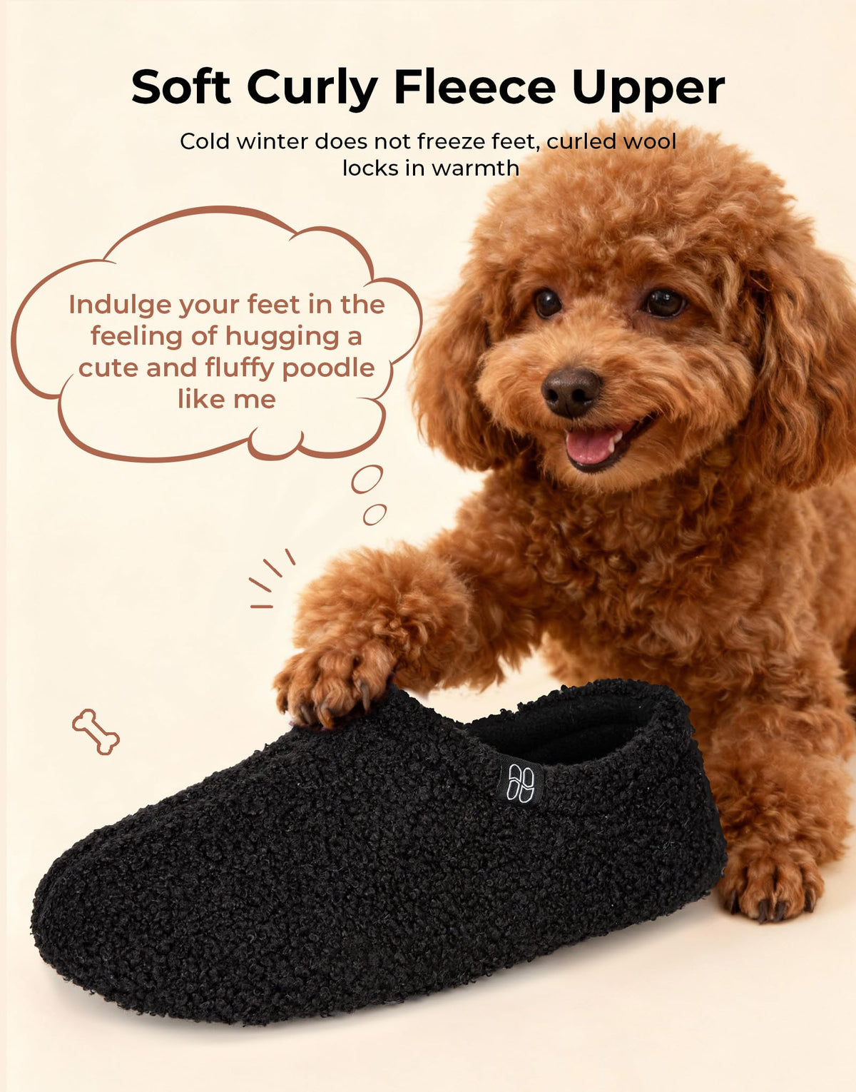Women's Fuzzy Curly Fur Loafer Slippers
