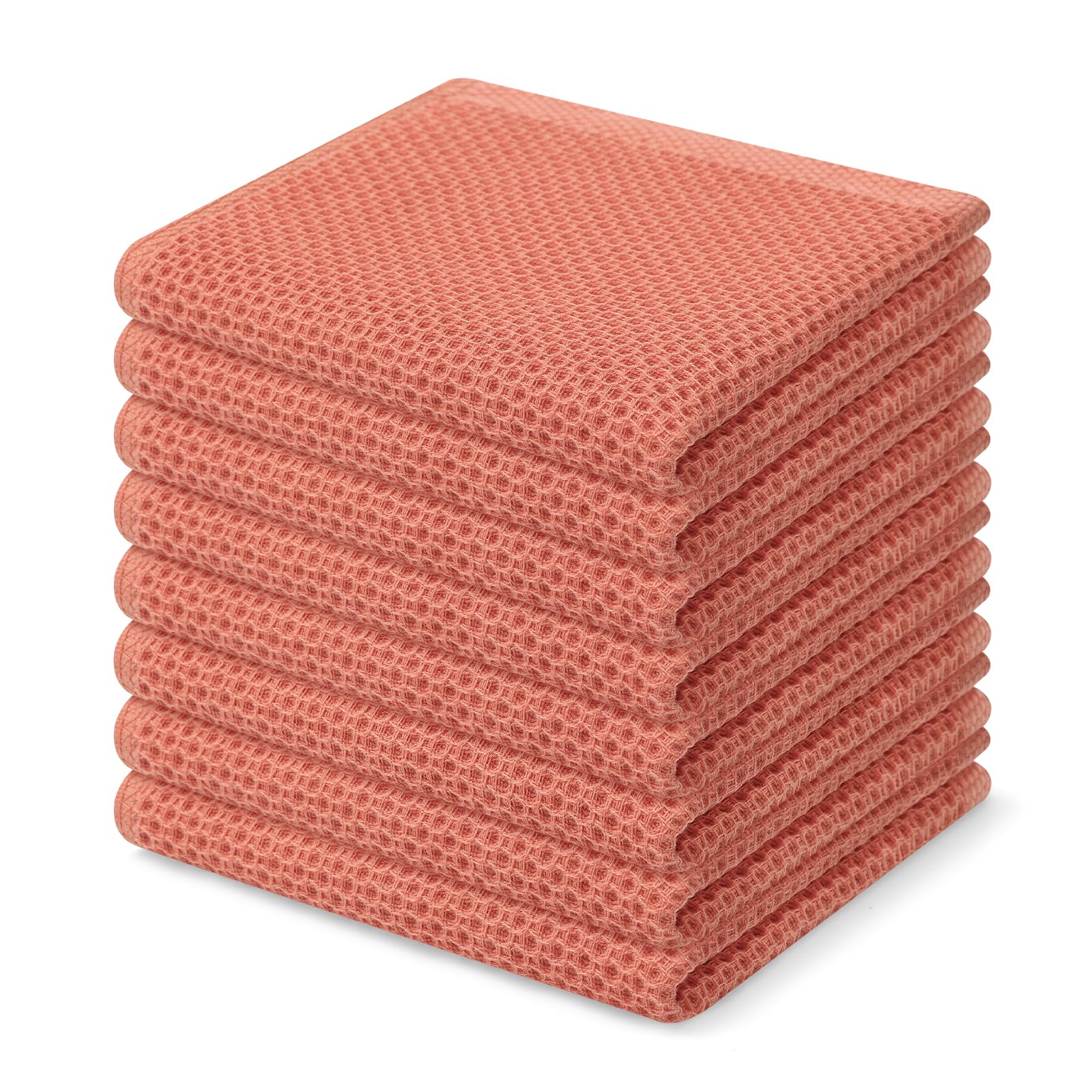 100% Cotton Waffle Weave Kitchen Dish Cloths 8 (8 Count)