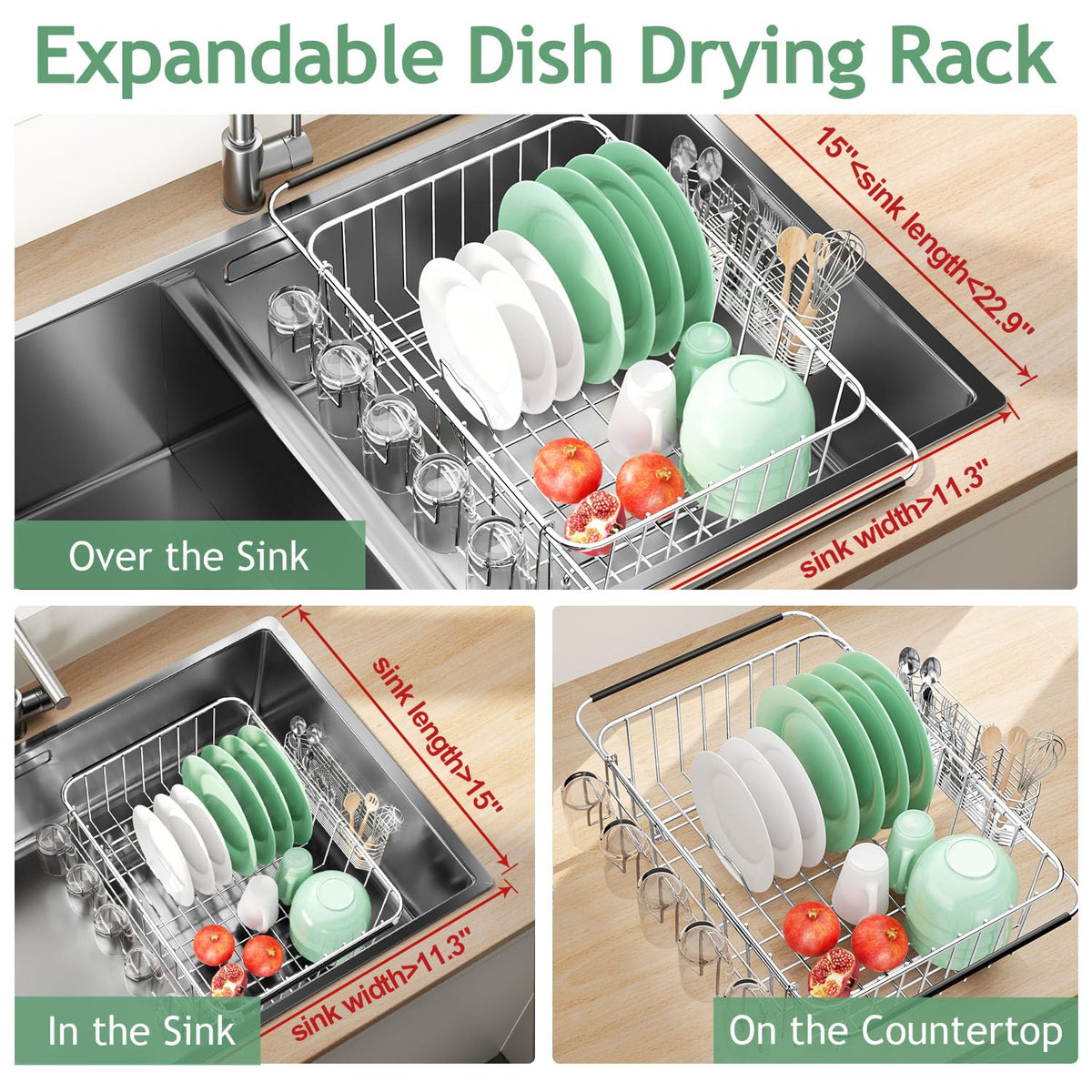 Dish Drying Rack in Sink