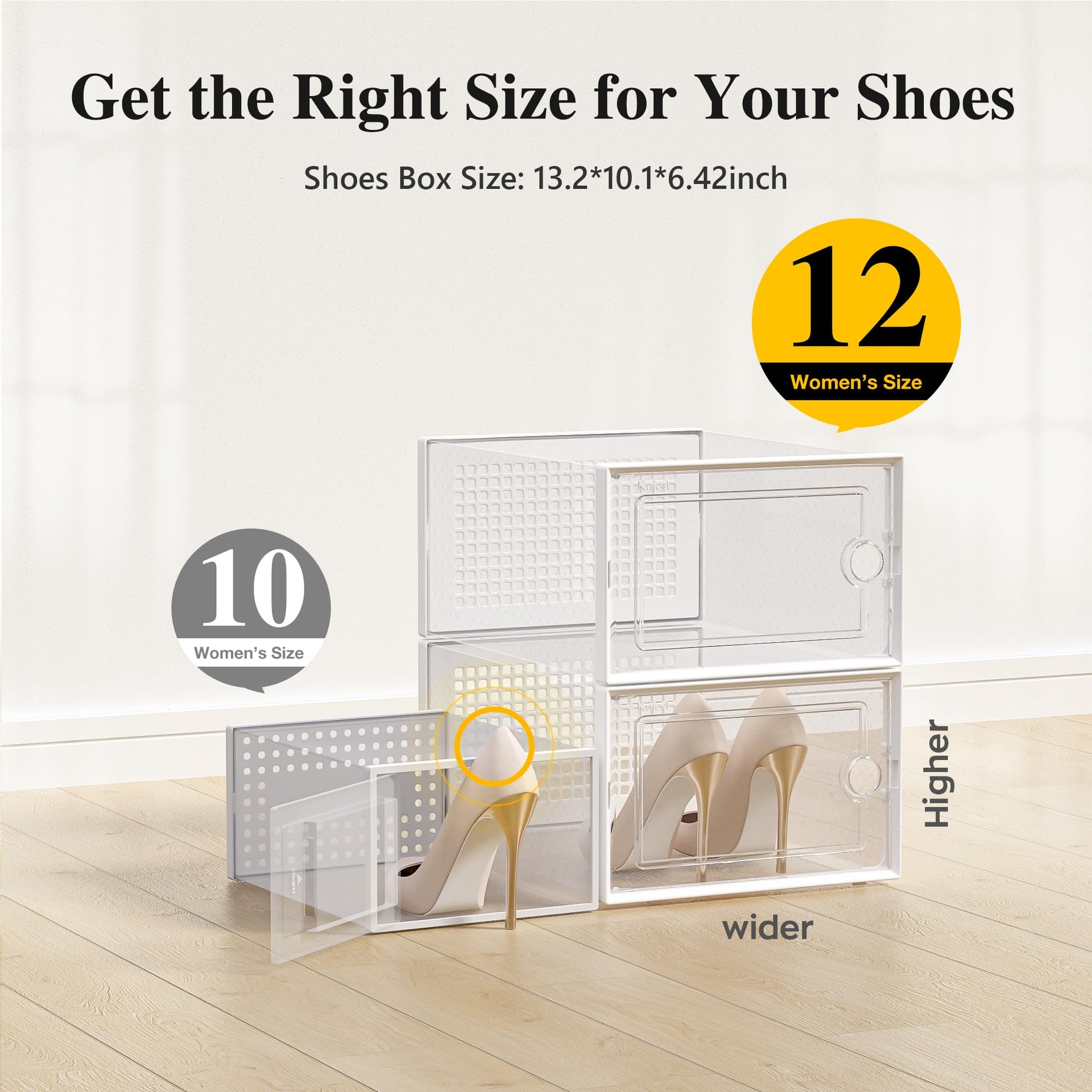 X Large Shoe Storage Boxes 12 Pack (12 Count)