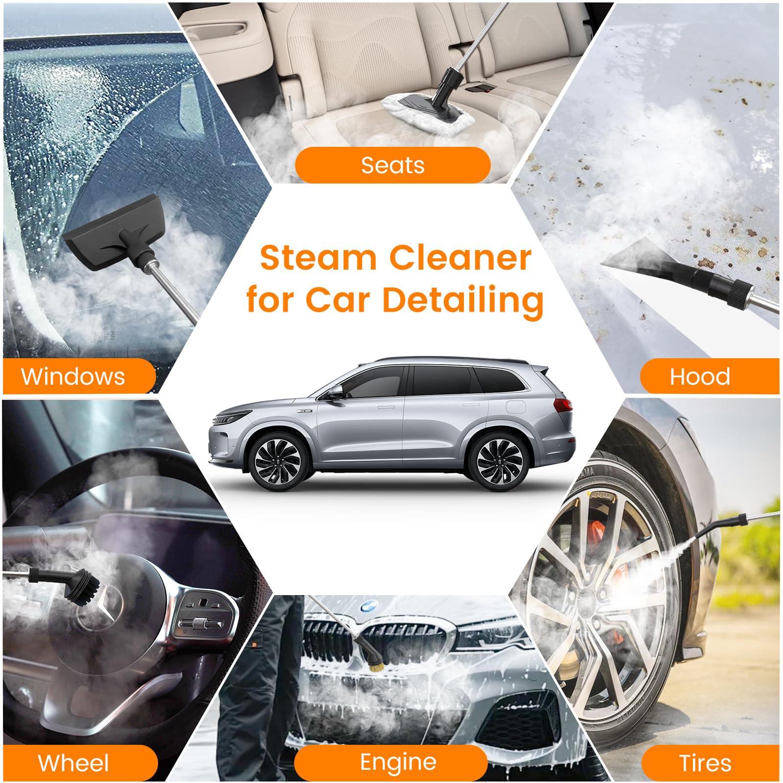 Pressurized Handheld Steam Cleaner for Home