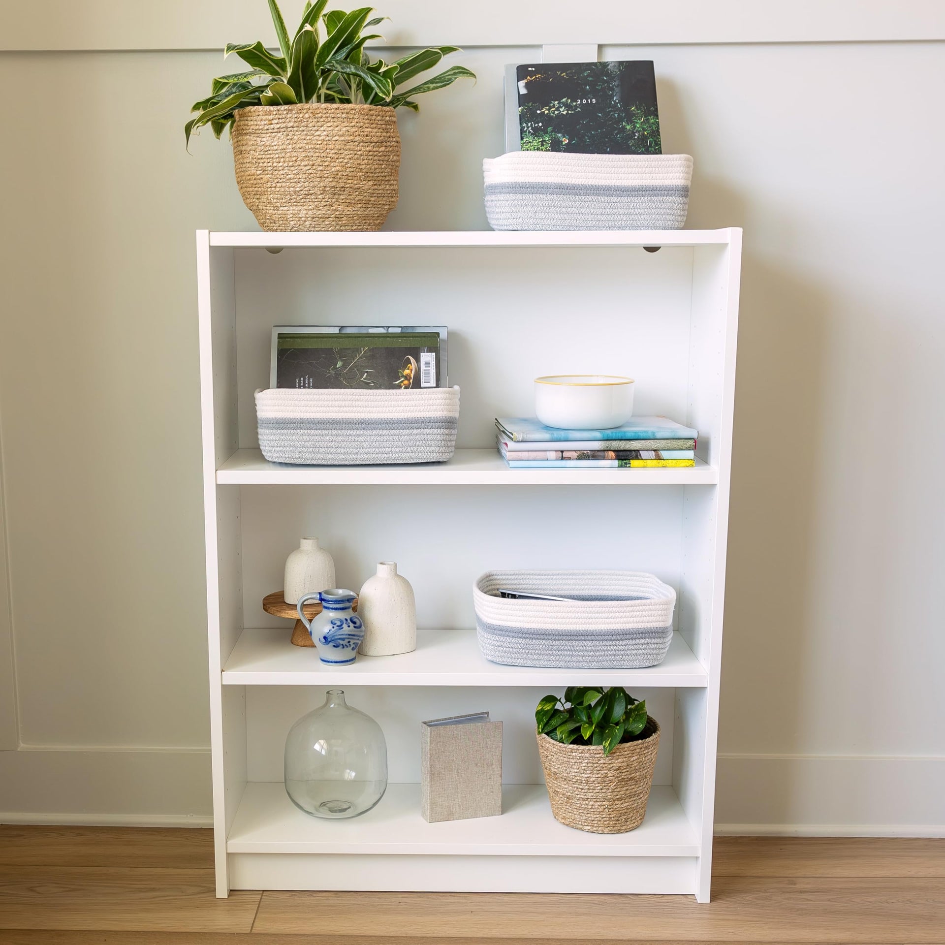 11.8"x8"x4.5” Storage Baskets for Shelves 3 Pack (3 Count)