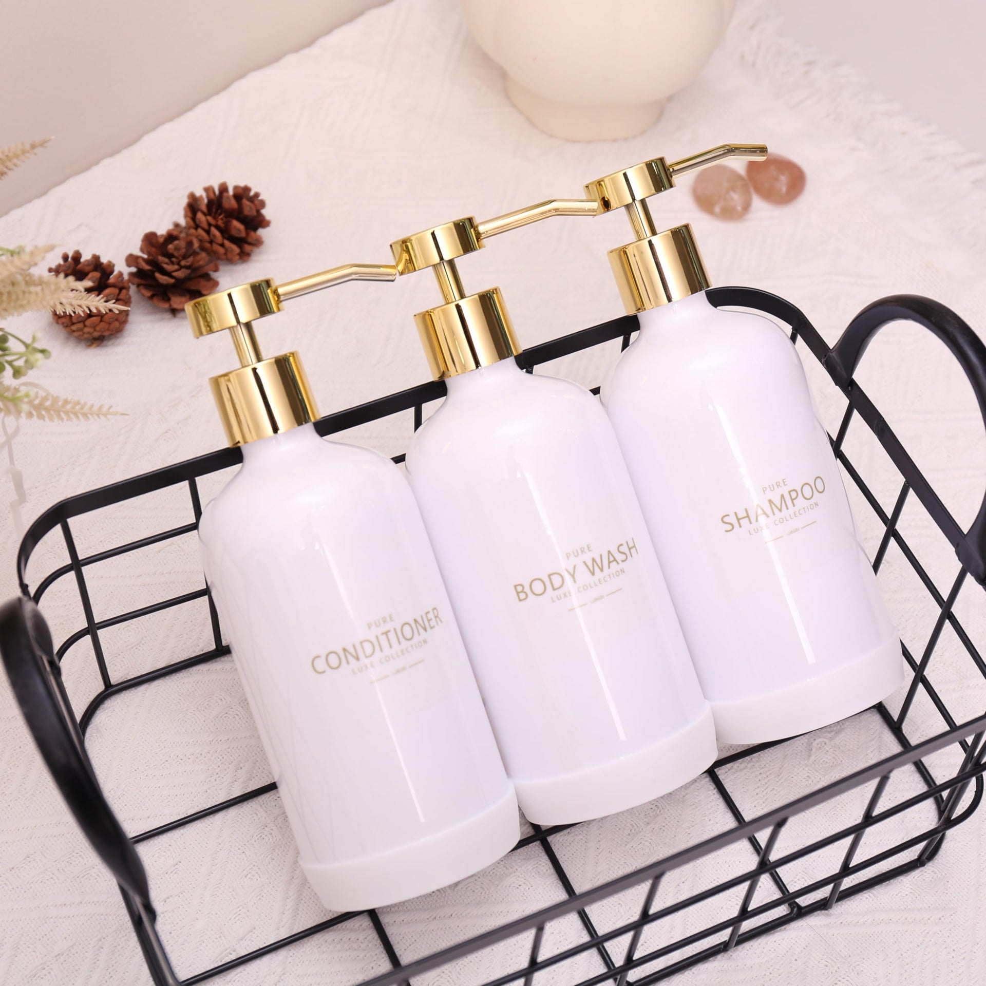 Shampoo and Conditioner Dispenser Set of 3