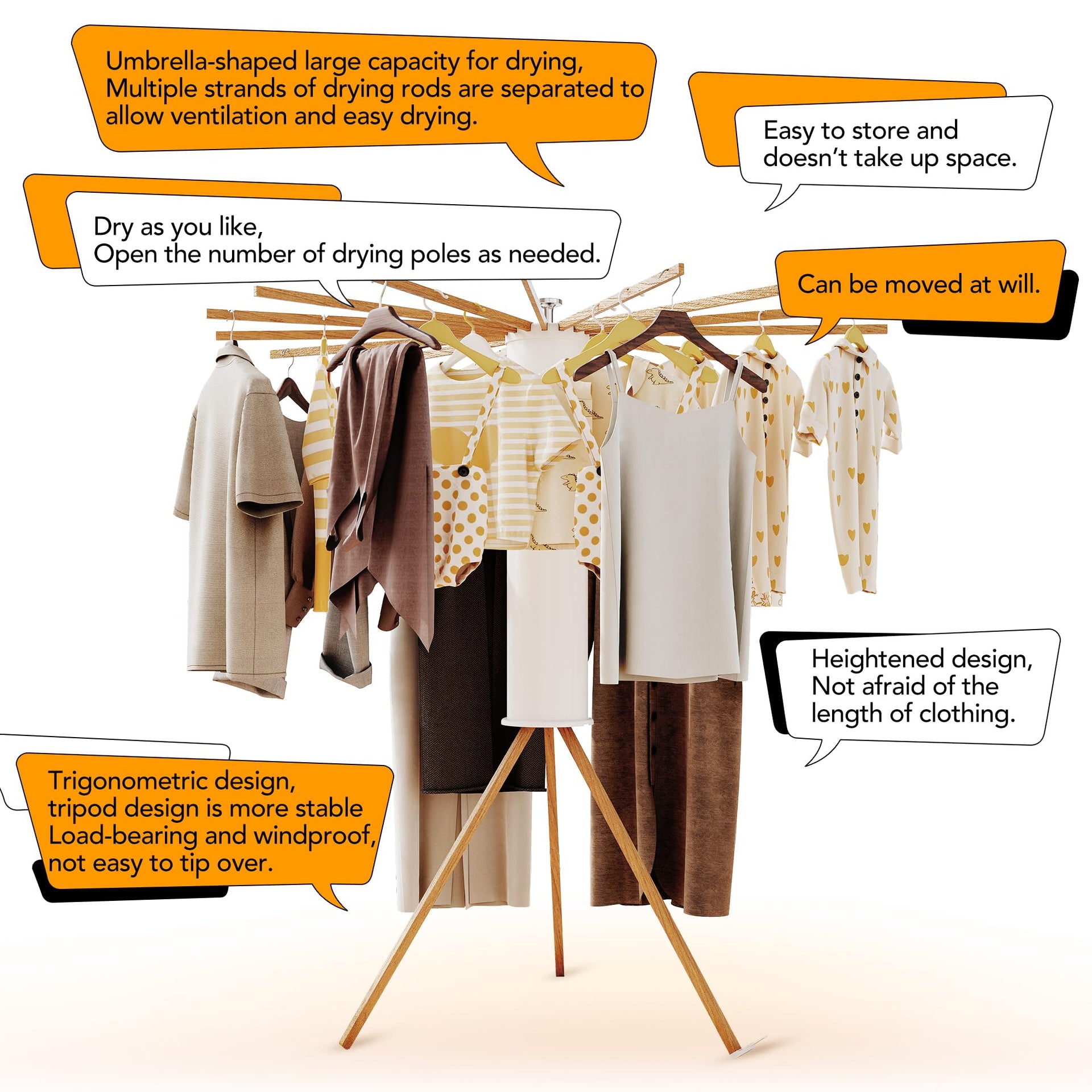 Clothes Drying Rack Tripod