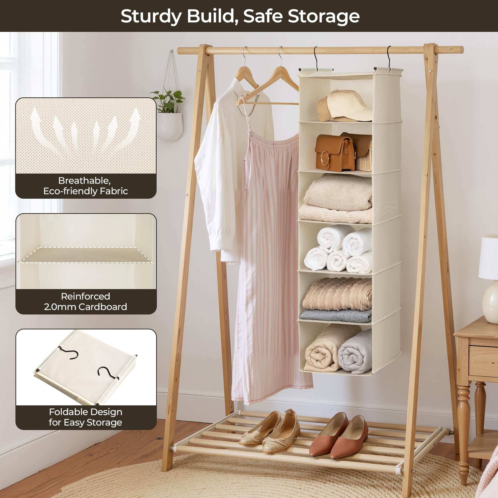 6 Shelf Hanging Closet Organizer