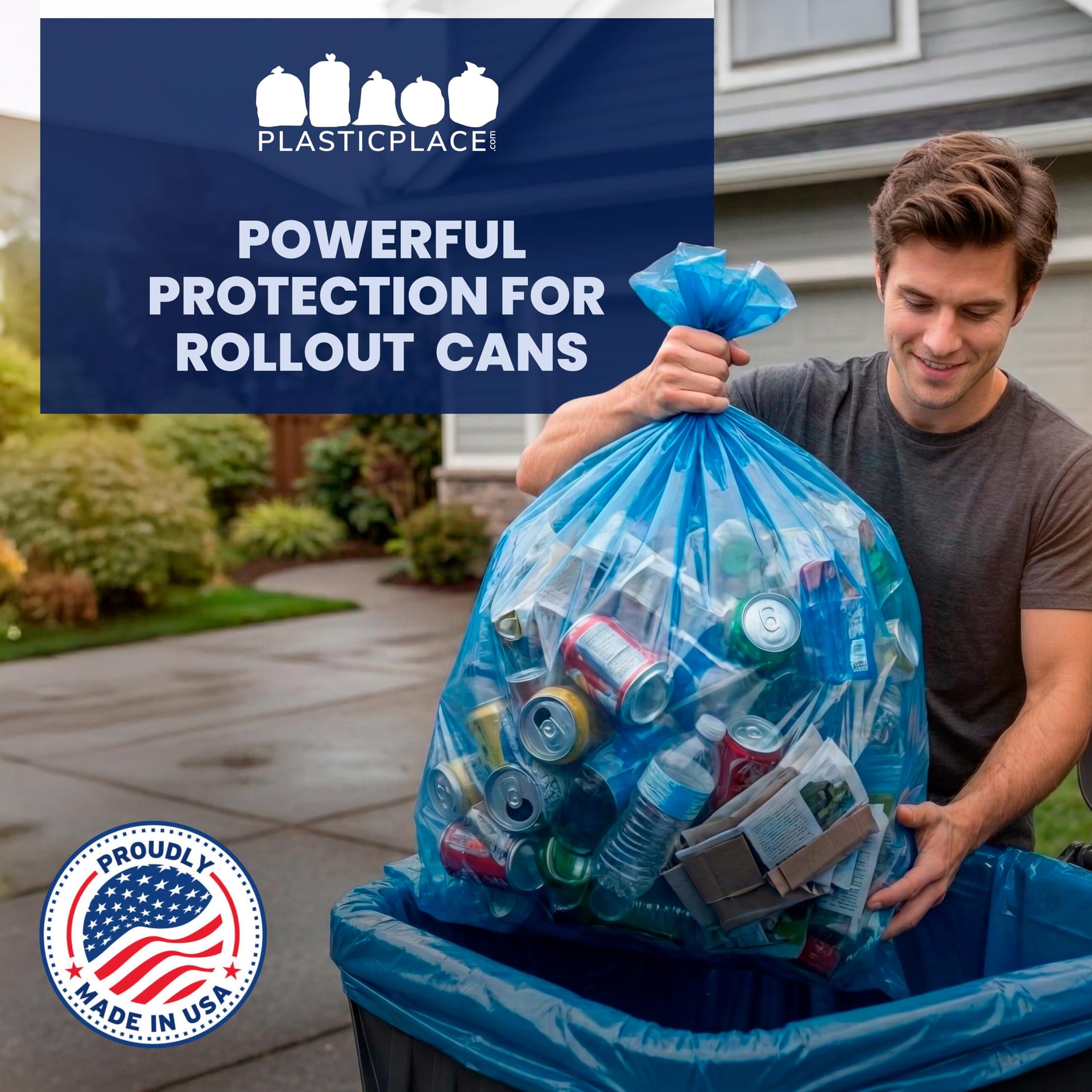 95 Gallon Recycling Trash Bags (25 Count)