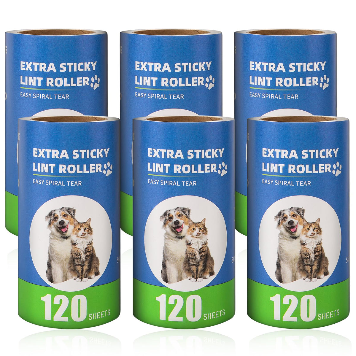 Lint Roller Refills 6 Pack (6 Count)