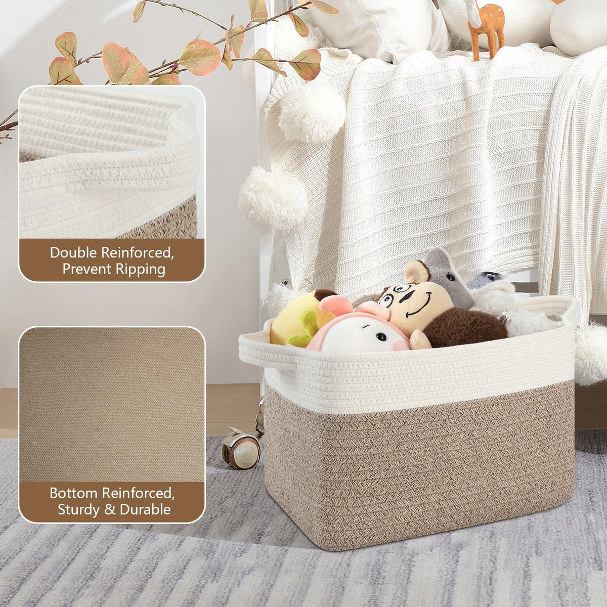 Storage Baskets for Organizing (3 Count)