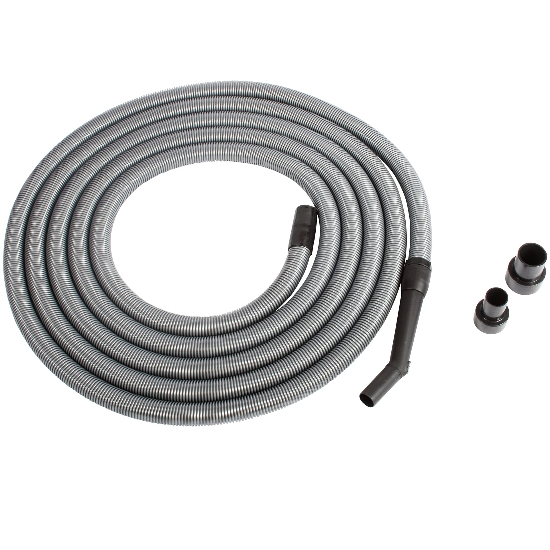 30 Ft. Premium Shop Vacuum Extension Hose with 2 tank adapters and 1.25" curved end