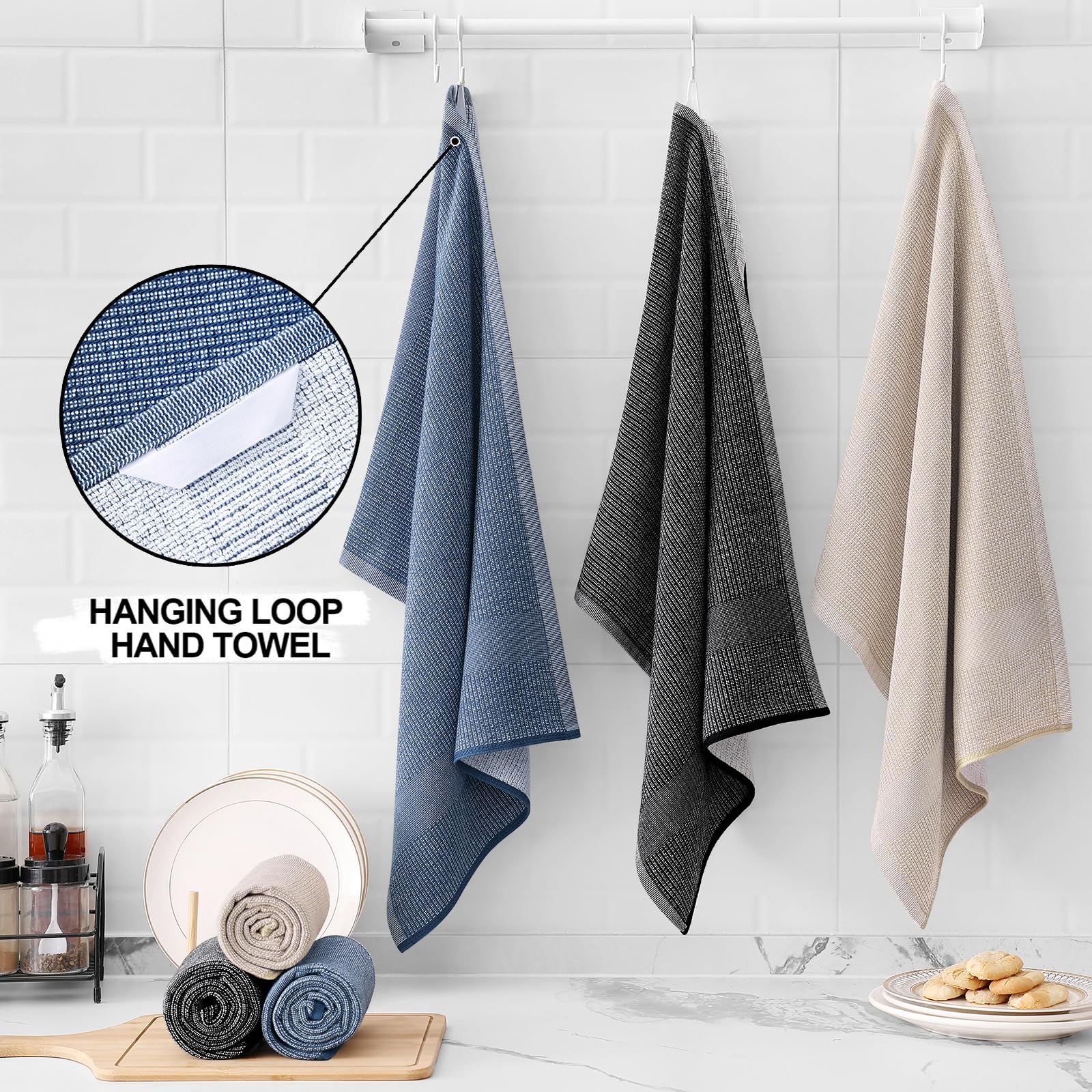 380 GSM Cotton Premium Kitchen Towels 6 Pack (6 Count)