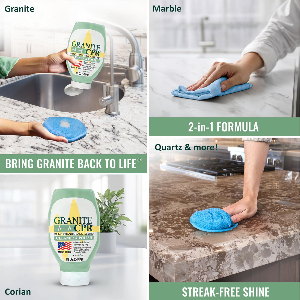 Granite CPR Cleaner & Polish Can Be Used Daily On Granite (18 Fl Oz)
