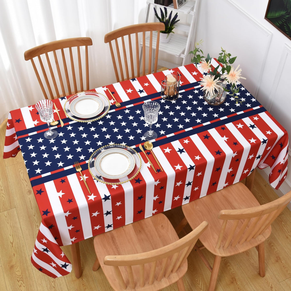 Waterproof Patriotic Tablecloth Fabric