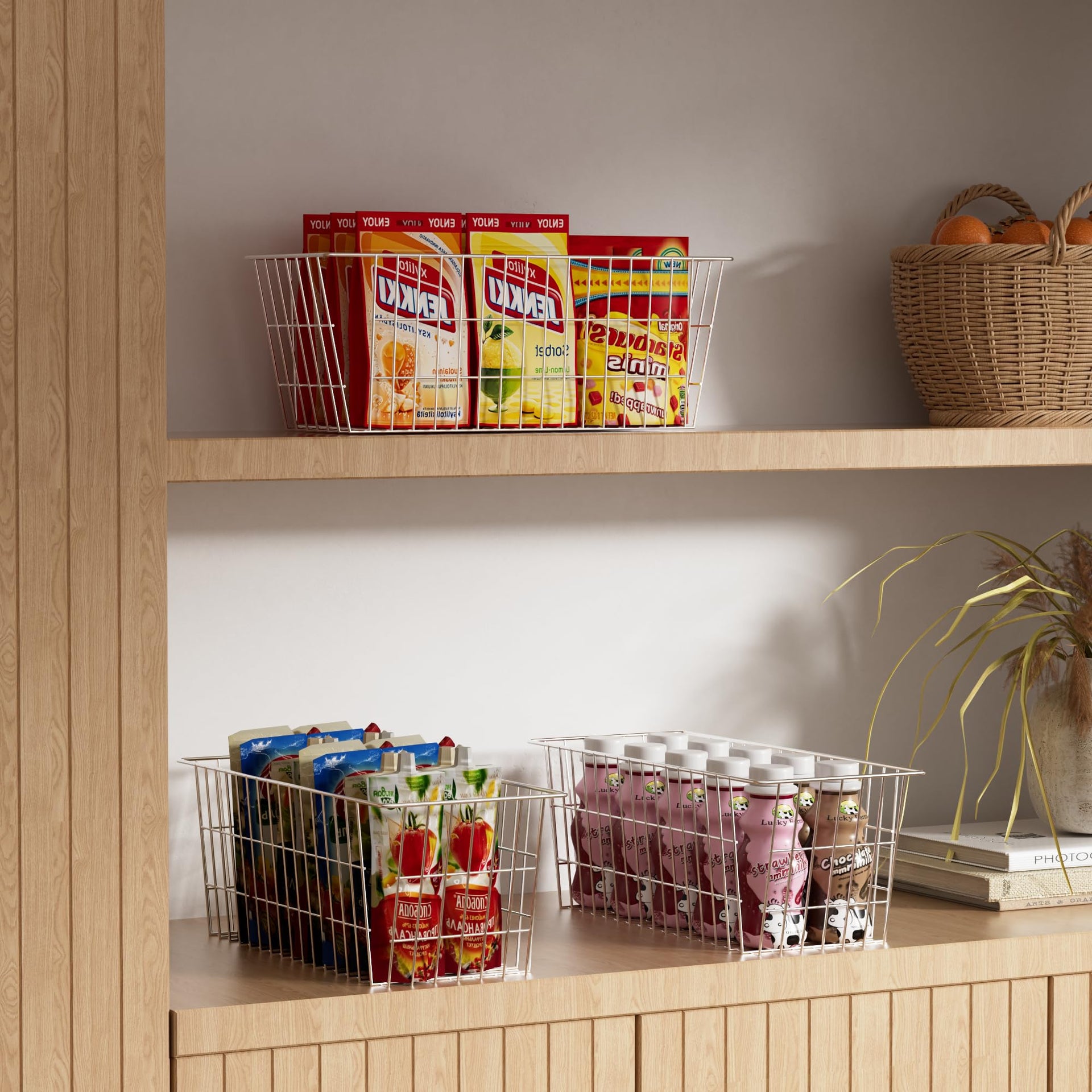 15.7in Freezer Baskets Bins (6 Count)
