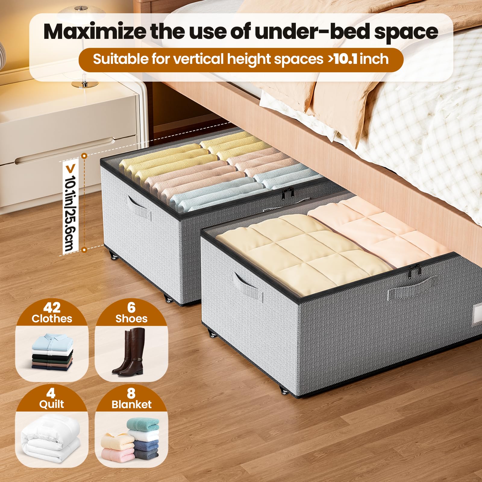 Under Bed Storage With Wheels