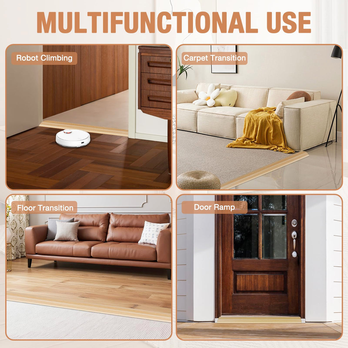 Floor Transition Strip Self Adhesive Vinyl Door Threshold Strip