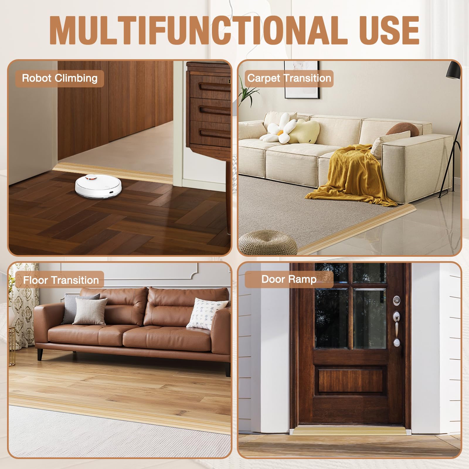 Floor Transition Strip Self Adhesive Vinyl Door Threshold Strip