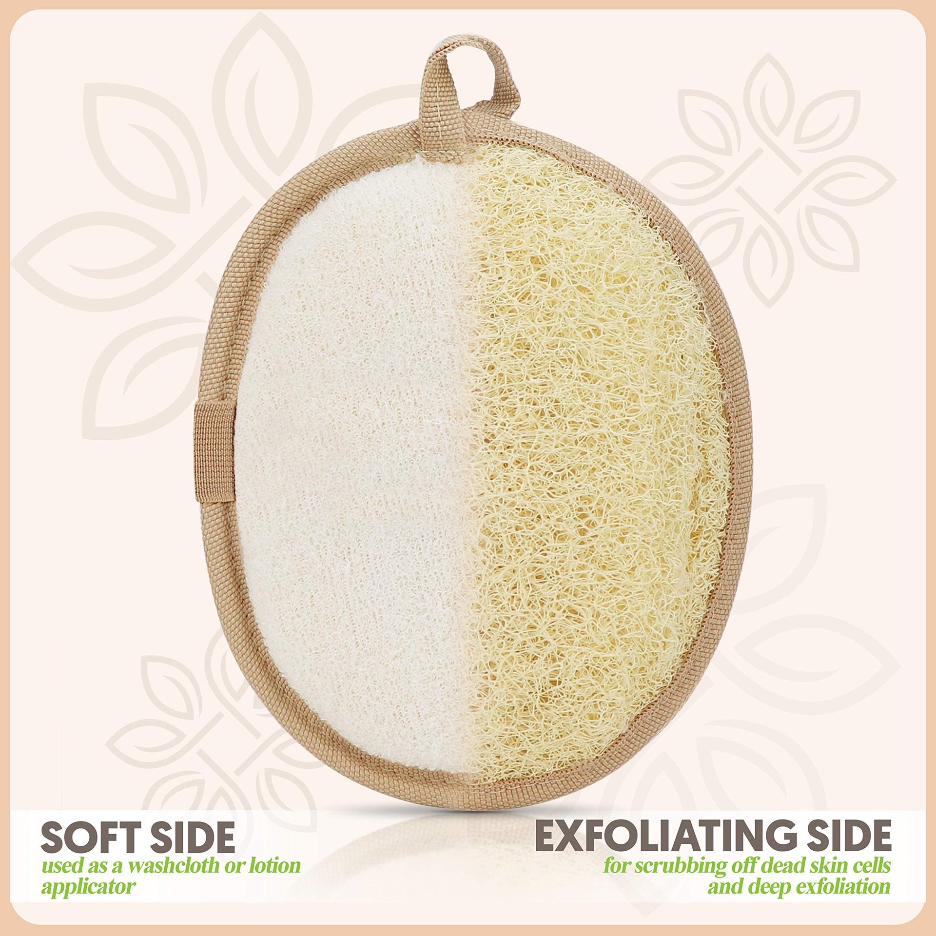 Natural Loofah Exfoliating Body Scrubber (2 Count)