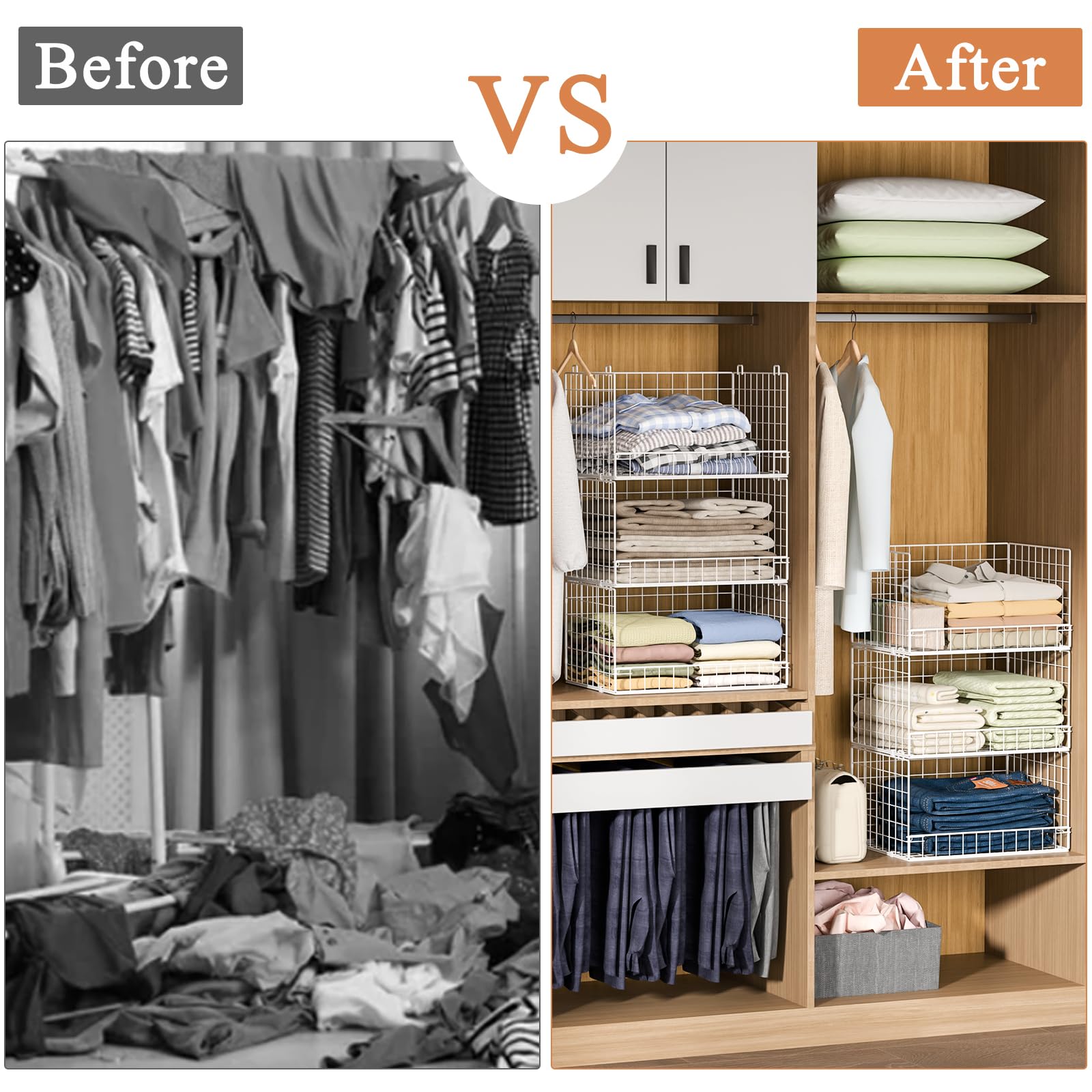 Closet Organizers and Storage Basket