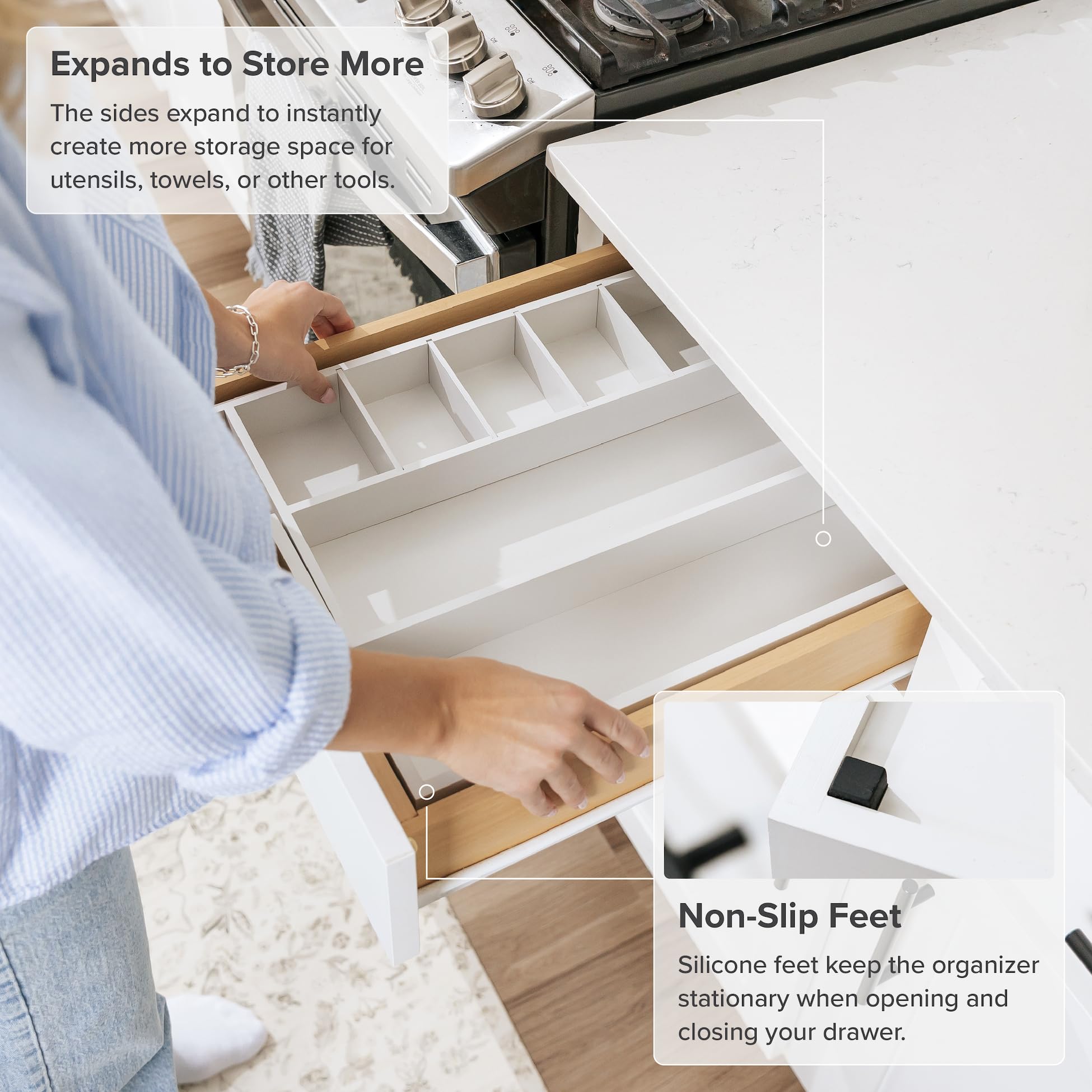 Utensil & Junk Drawer Organizer