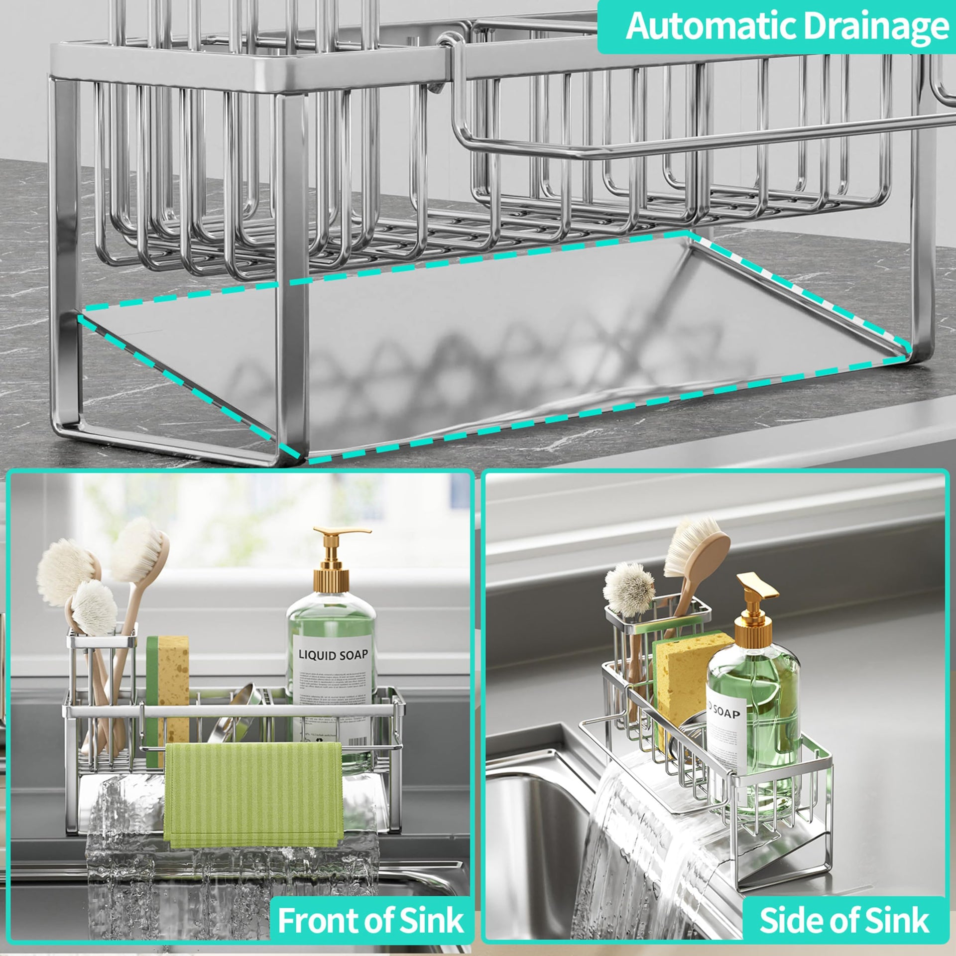 Sponge Holder for Kitchen Sink