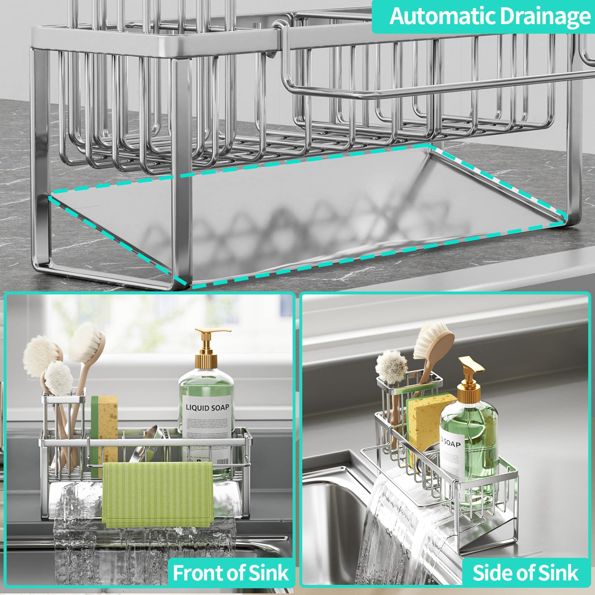 Sponge Holder for Kitchen Sink