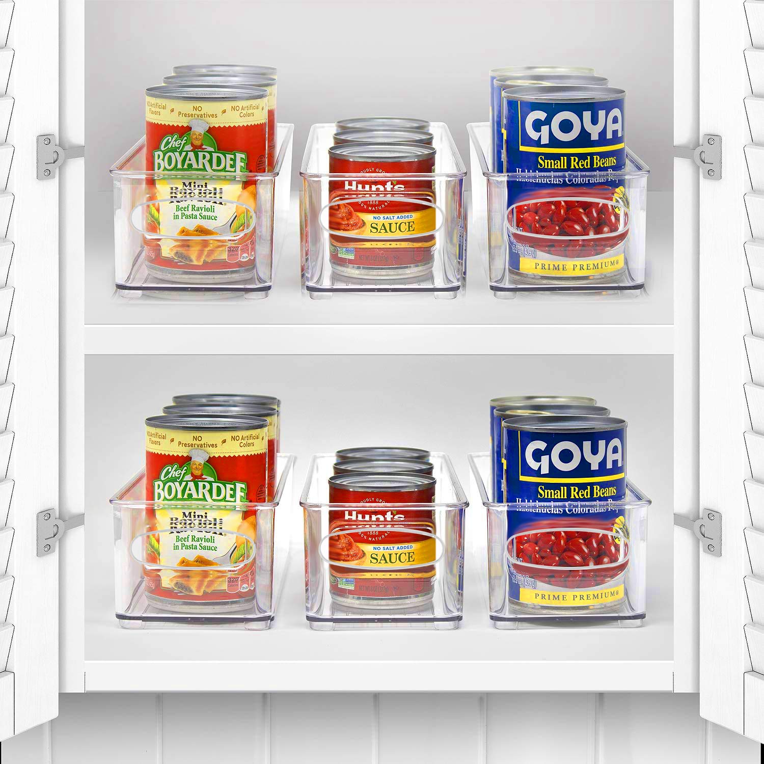 Stackable Refrigerator Organizer Bins (6 Count)
