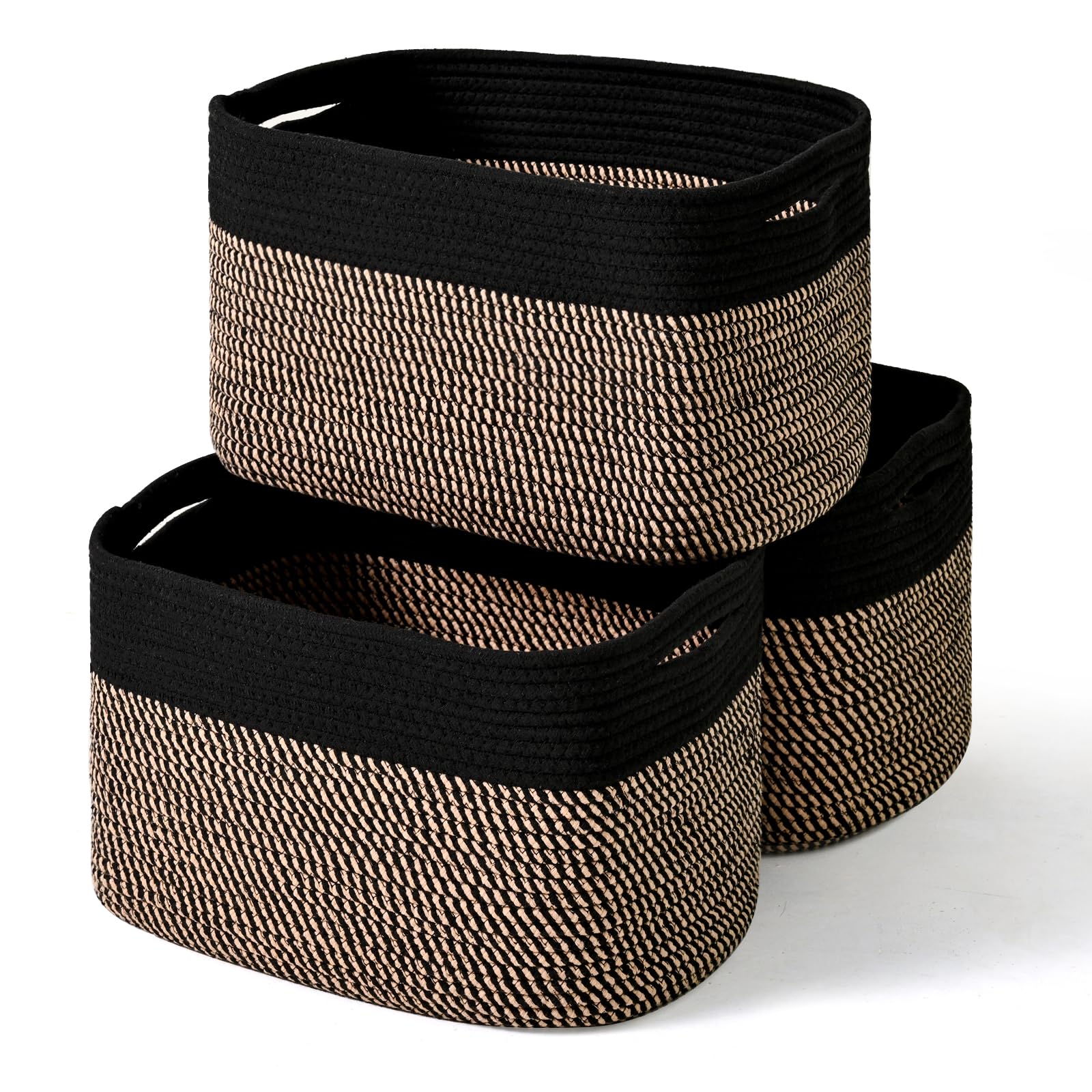 Storage Baskets for Organizing Shelves (3 Count)