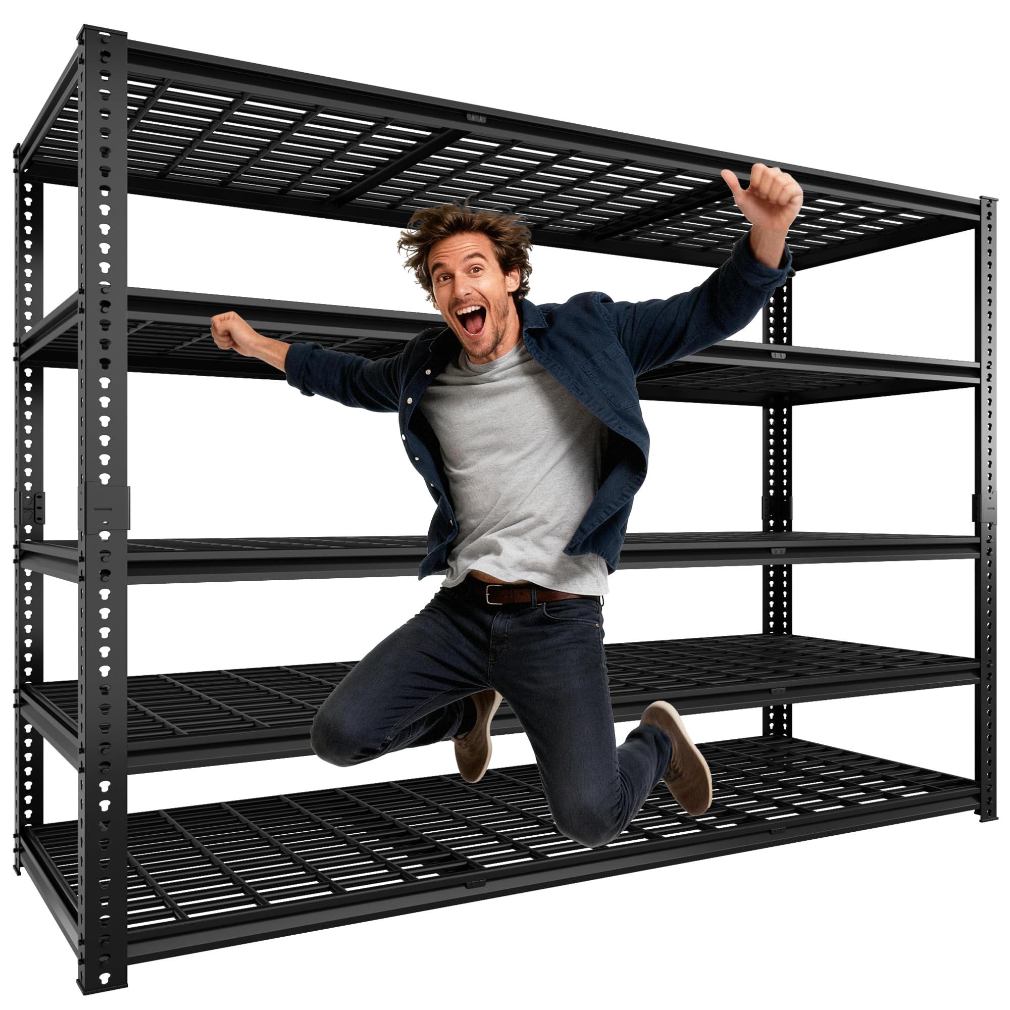 Garage Shelving Heavy Duty Metal Shelving 3030LBS 60"W x 24"D x 72"H