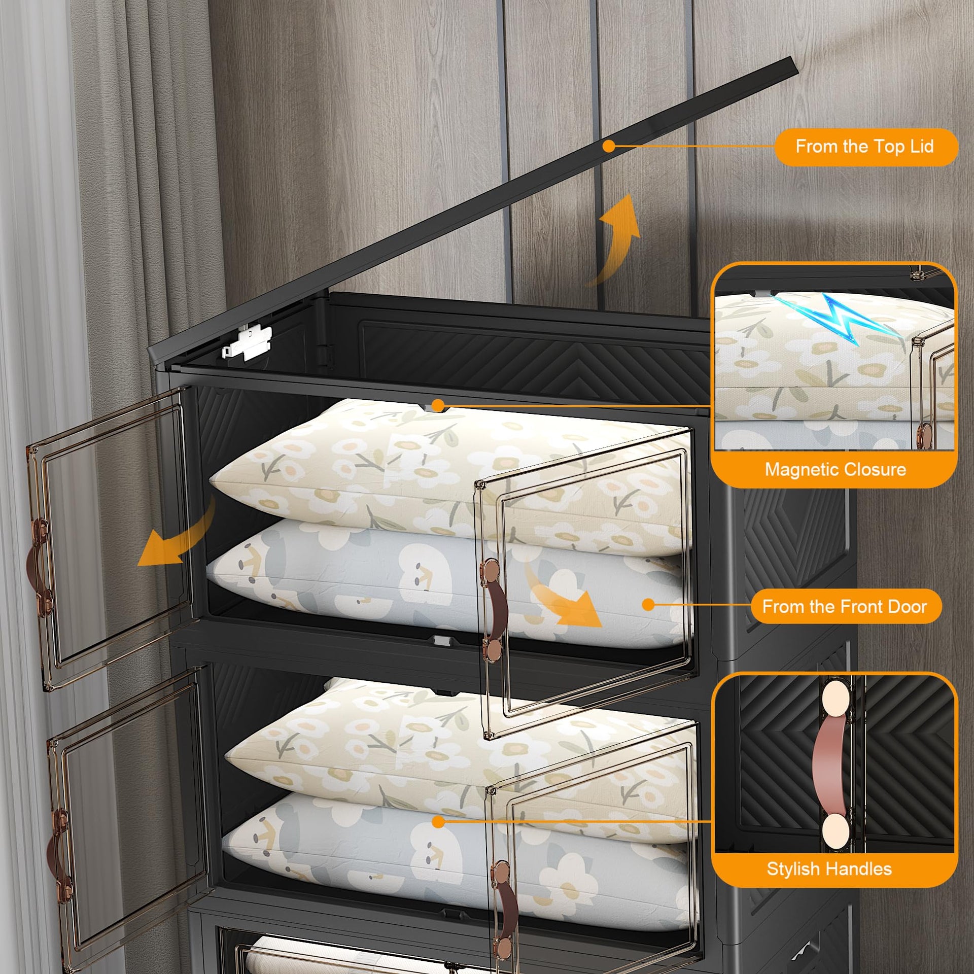 Stackable Storage Bins (4 Count)