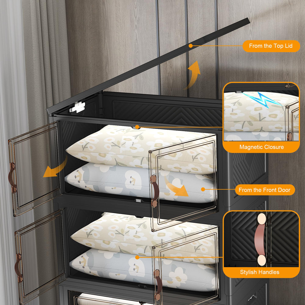 Stackable Storage Bins (6 Count)