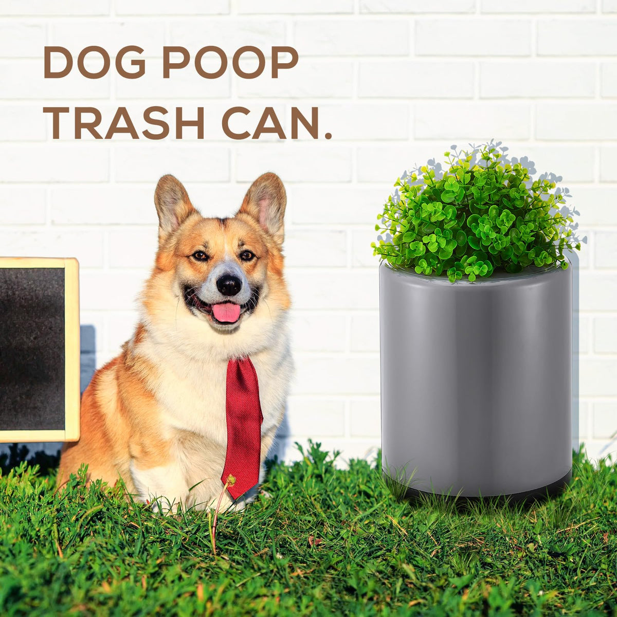Dog Poop Trash Can Outside 13 L