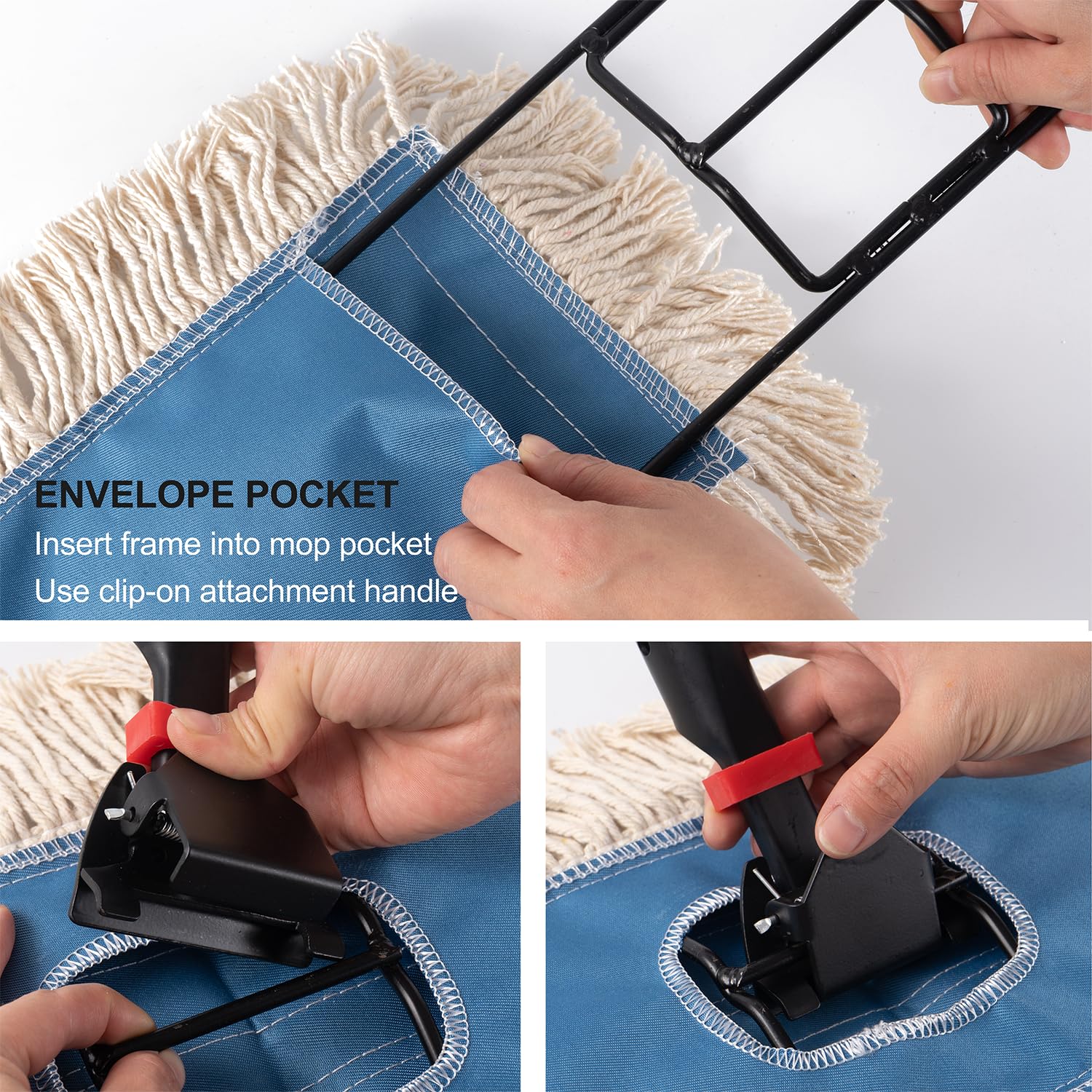 Matthew Cleaning 36'' Industrial Strength Cotton Dust Mop Refill Washable Replacement Heads for Residential & Commercial Use Fit Standard Dust Mop Frames - ModHome Supplies