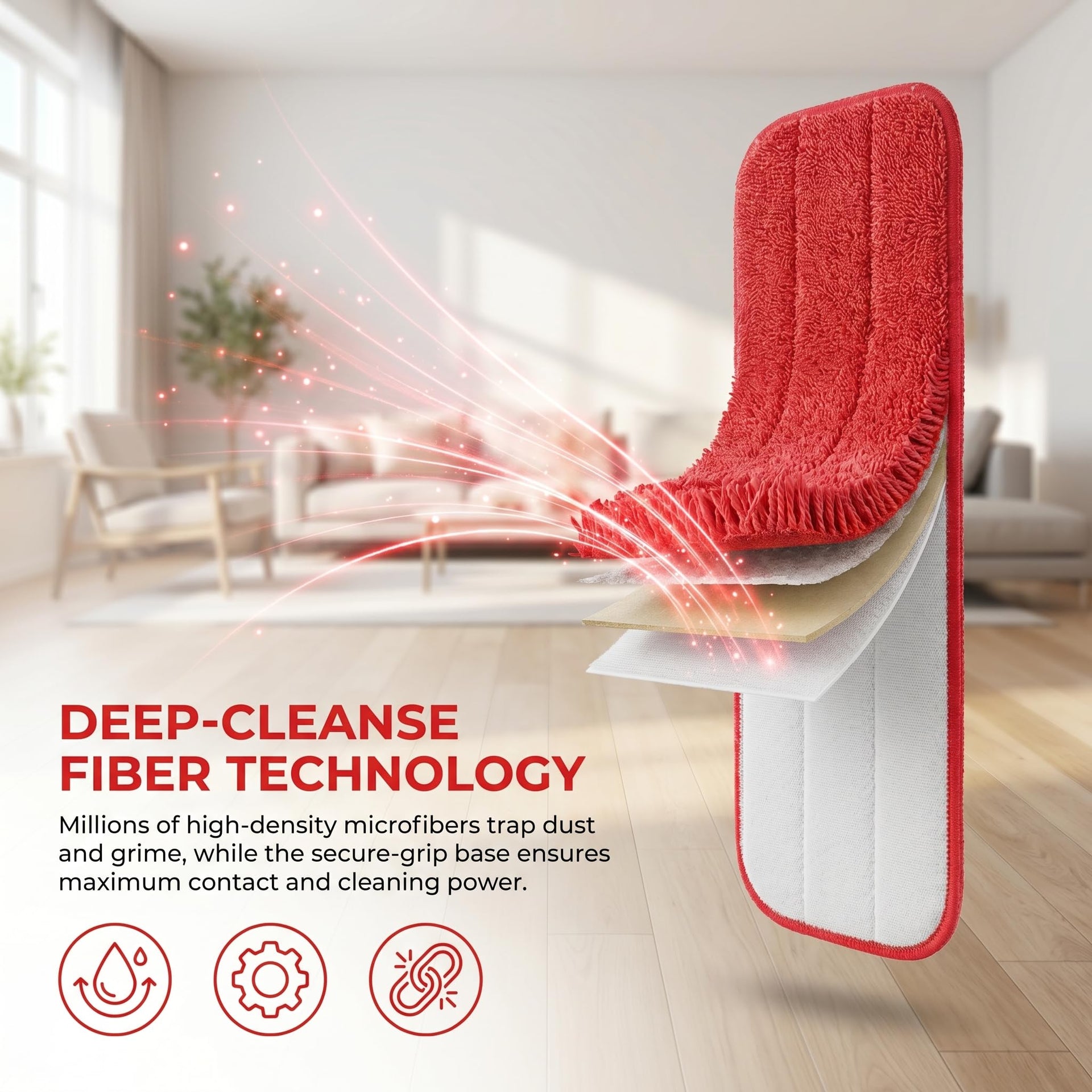 12Pack Microfiber Mop Pads (12 Count)