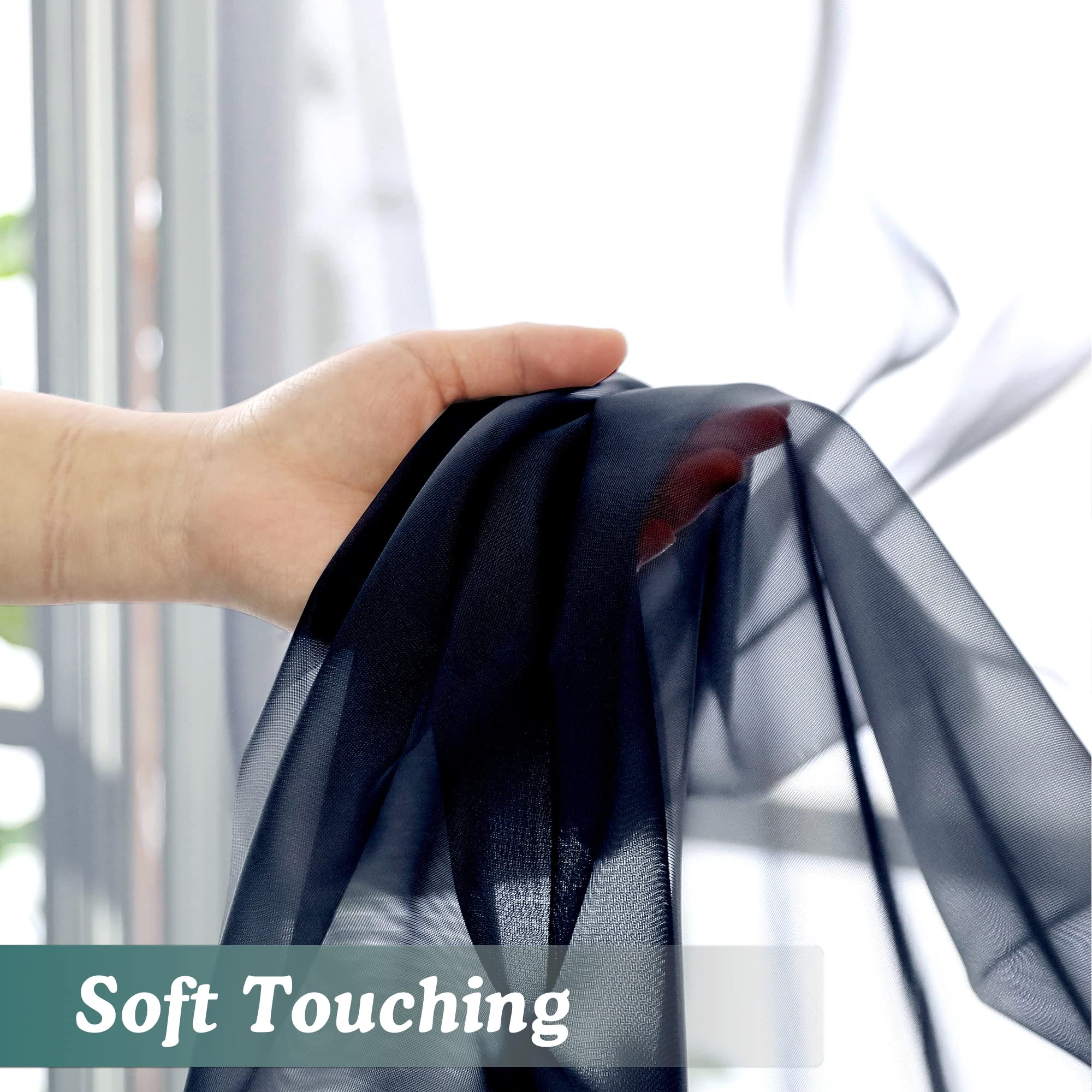 Sheer Curtains 63 Inch Length 2 Panels