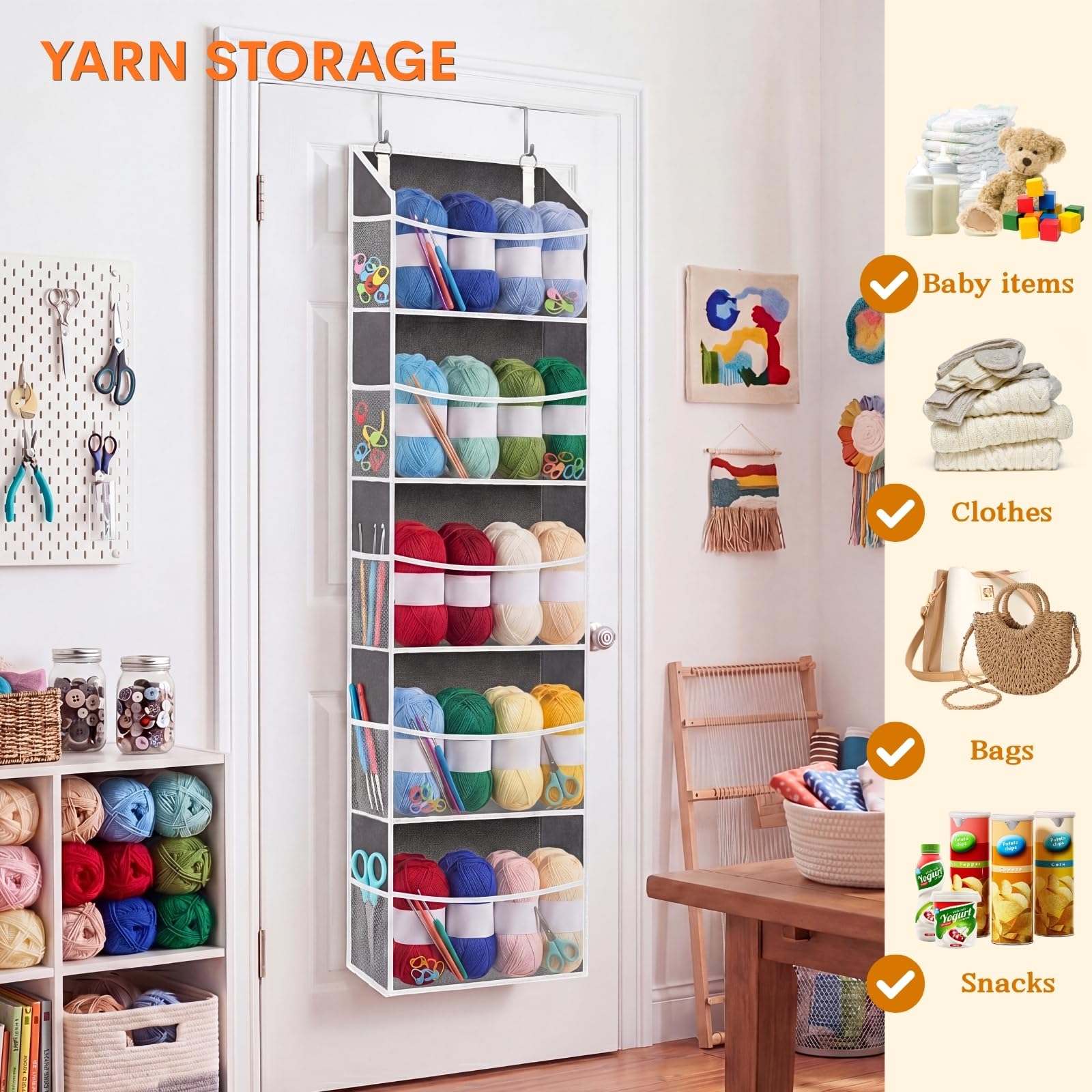 2P 5Tiers Over Door Organizer