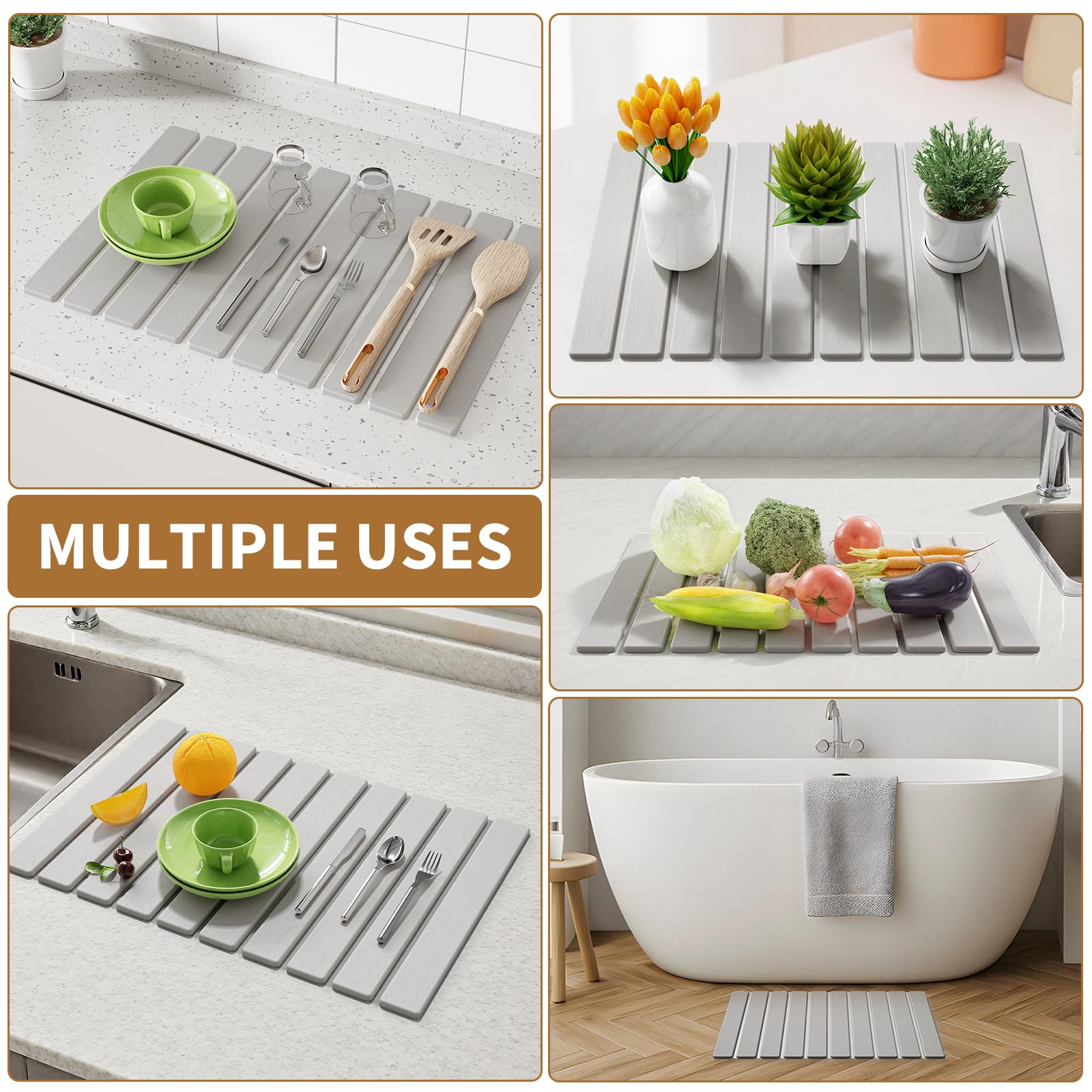 Foldable Stone Dish Drying Mat
