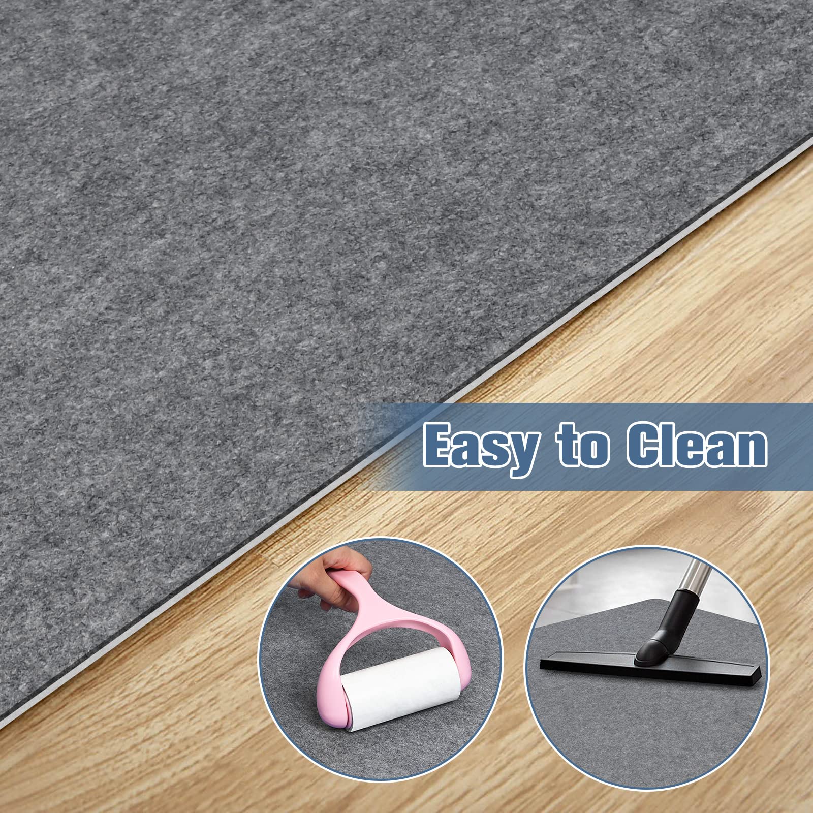 2 Pack Desk Chair Mat for Hardwood Floor & Tile 55"" x35 Office Chair Mat for Rolling Chairs Large Anti (2 Count)