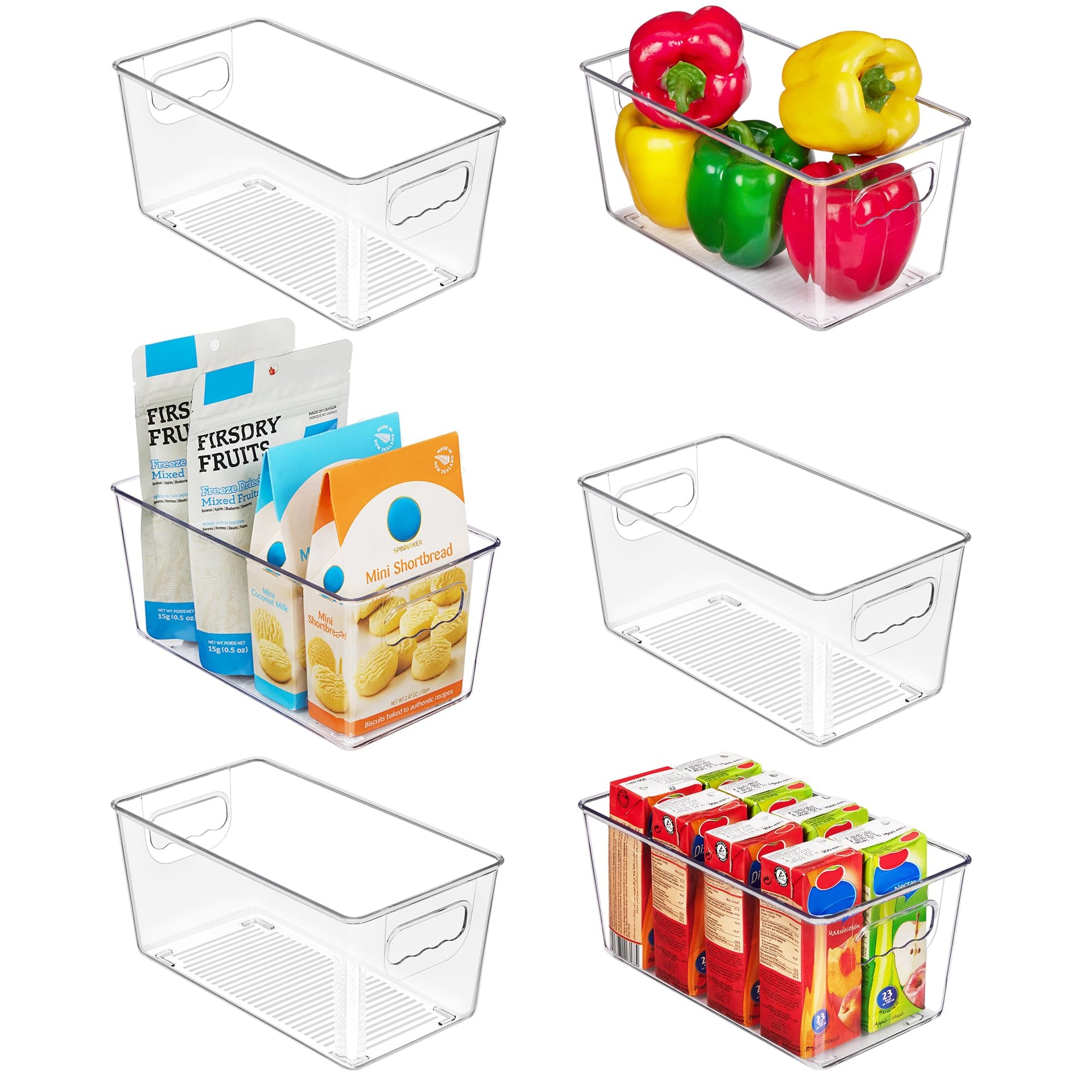 6 Pack Clear Storage Bins (6 Count)