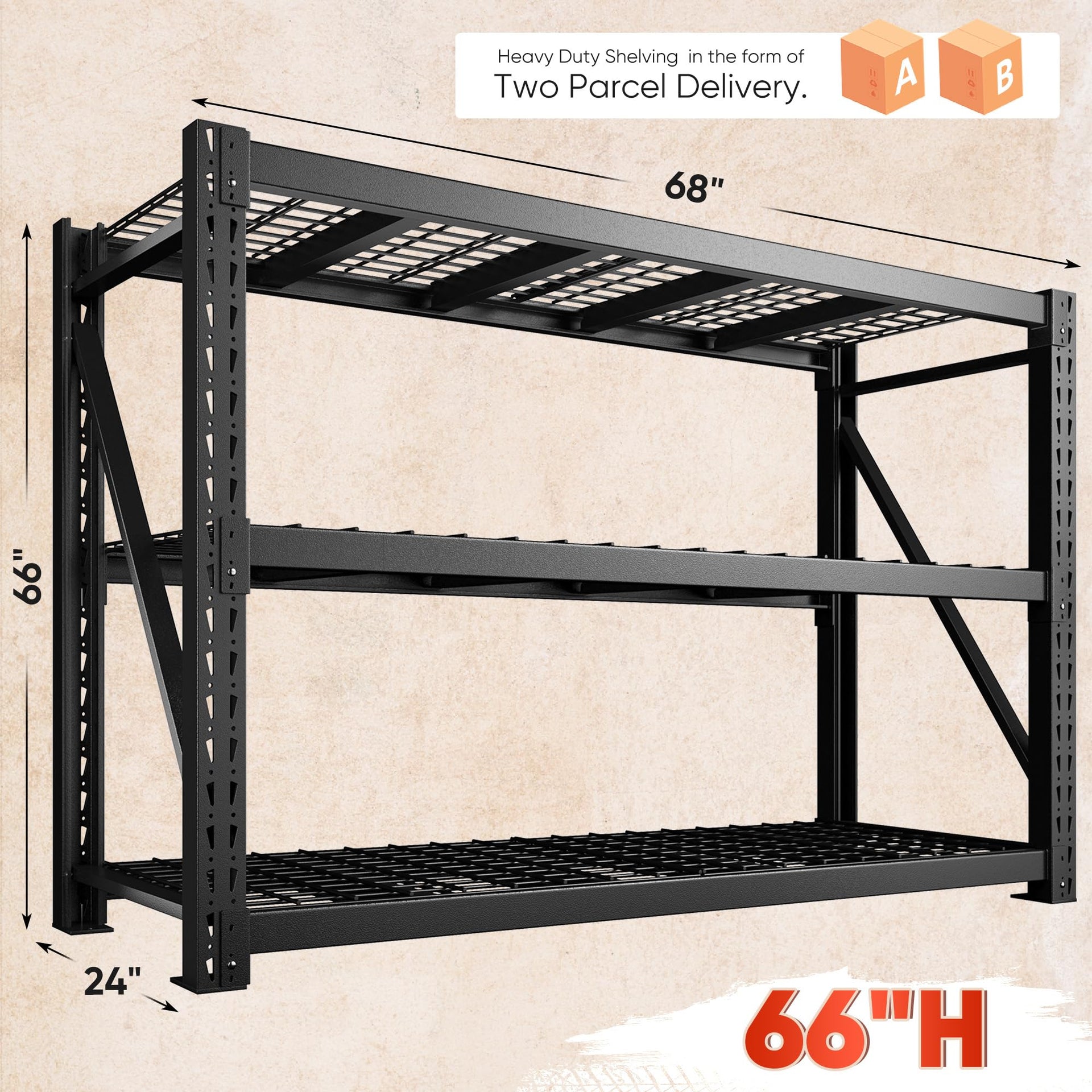 7050LBS Heavy Duty Garage Shelving (3 Count)