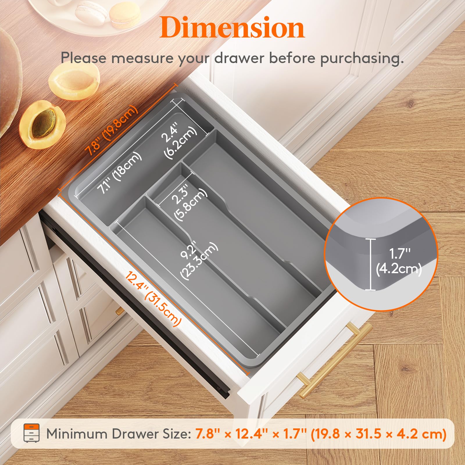 Silverware Drawer Organizer Tray