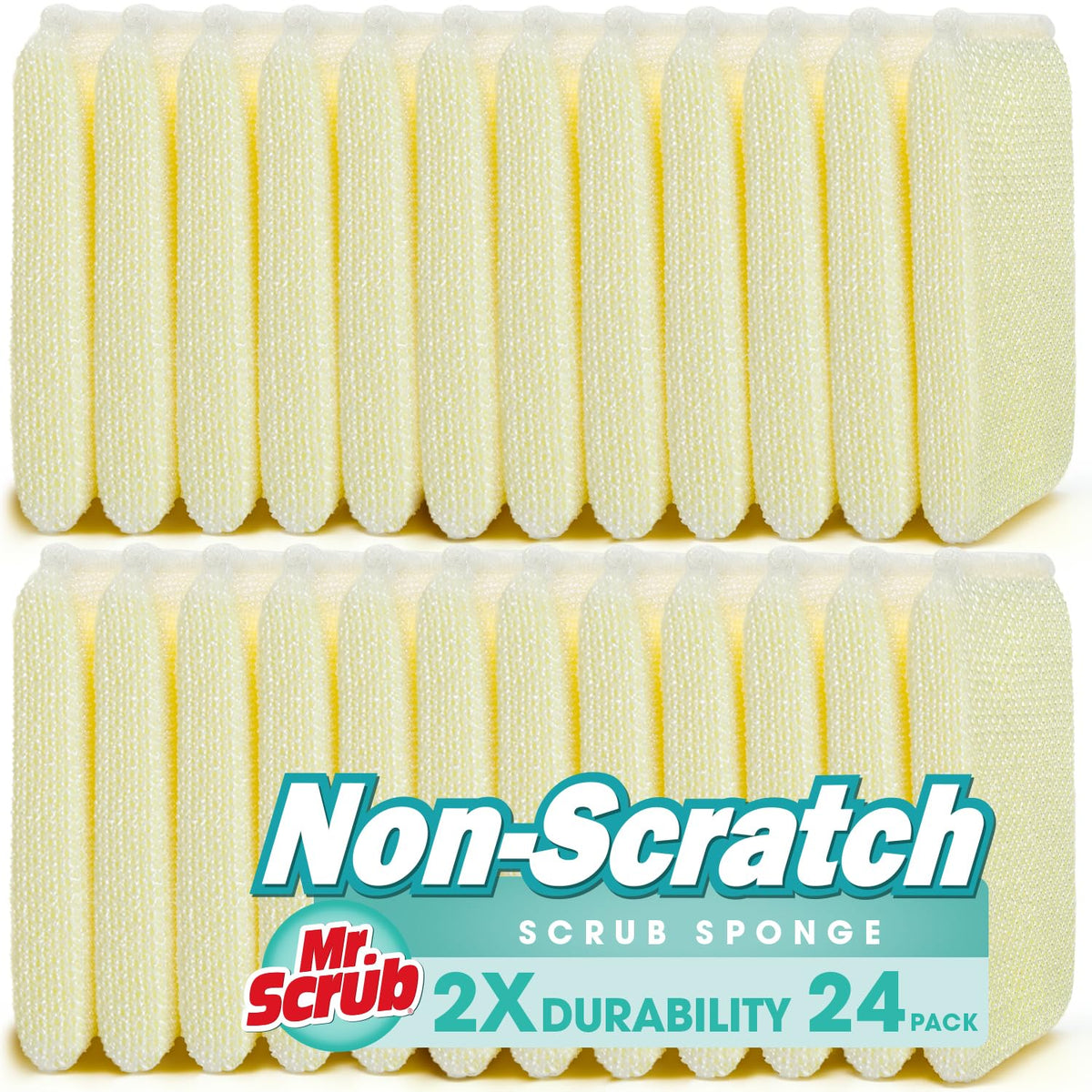Sponges Kitchen Scrub Dish Sponge Scouring Pad (24 Count)