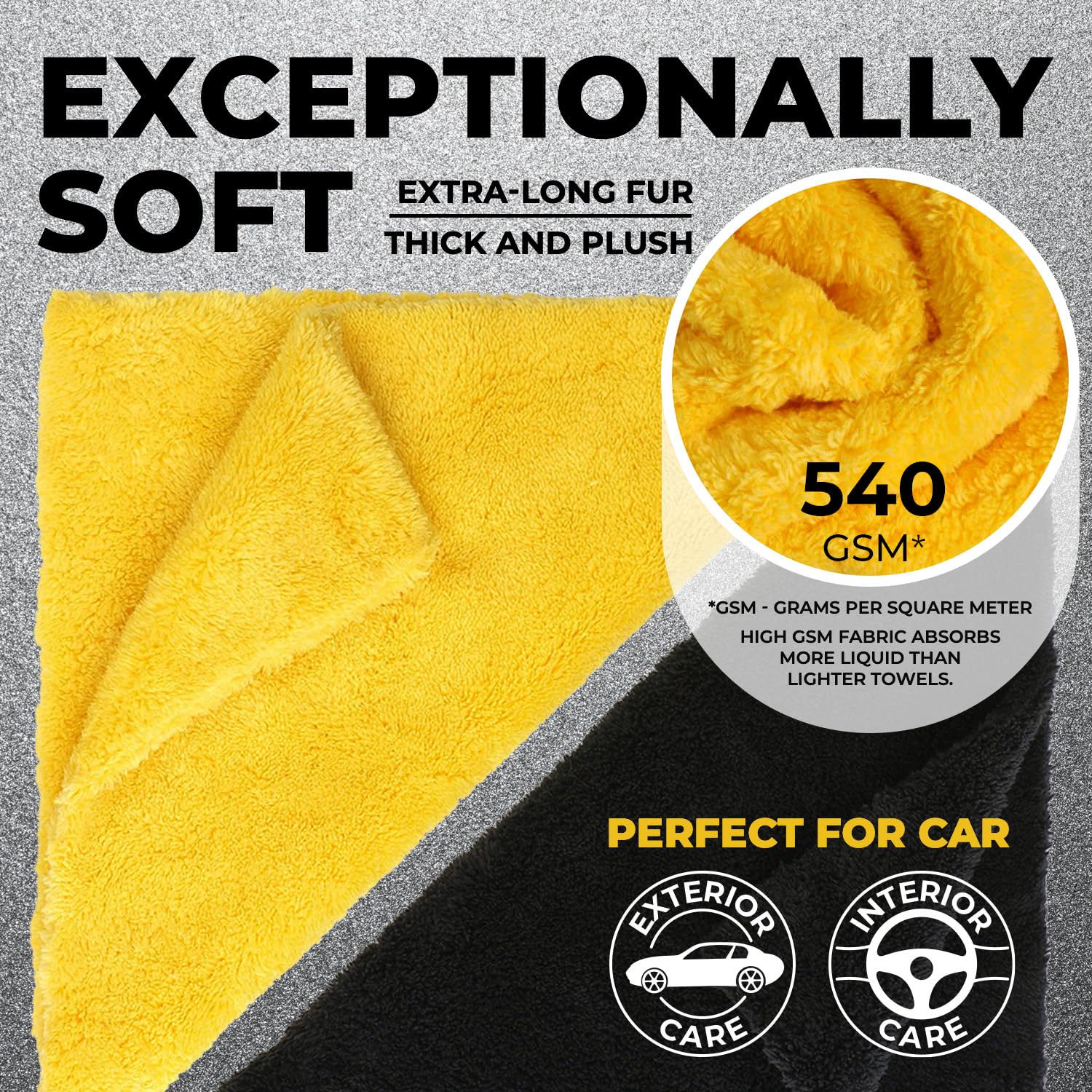 Edgeless Microfiber Car Towels (6 Count)