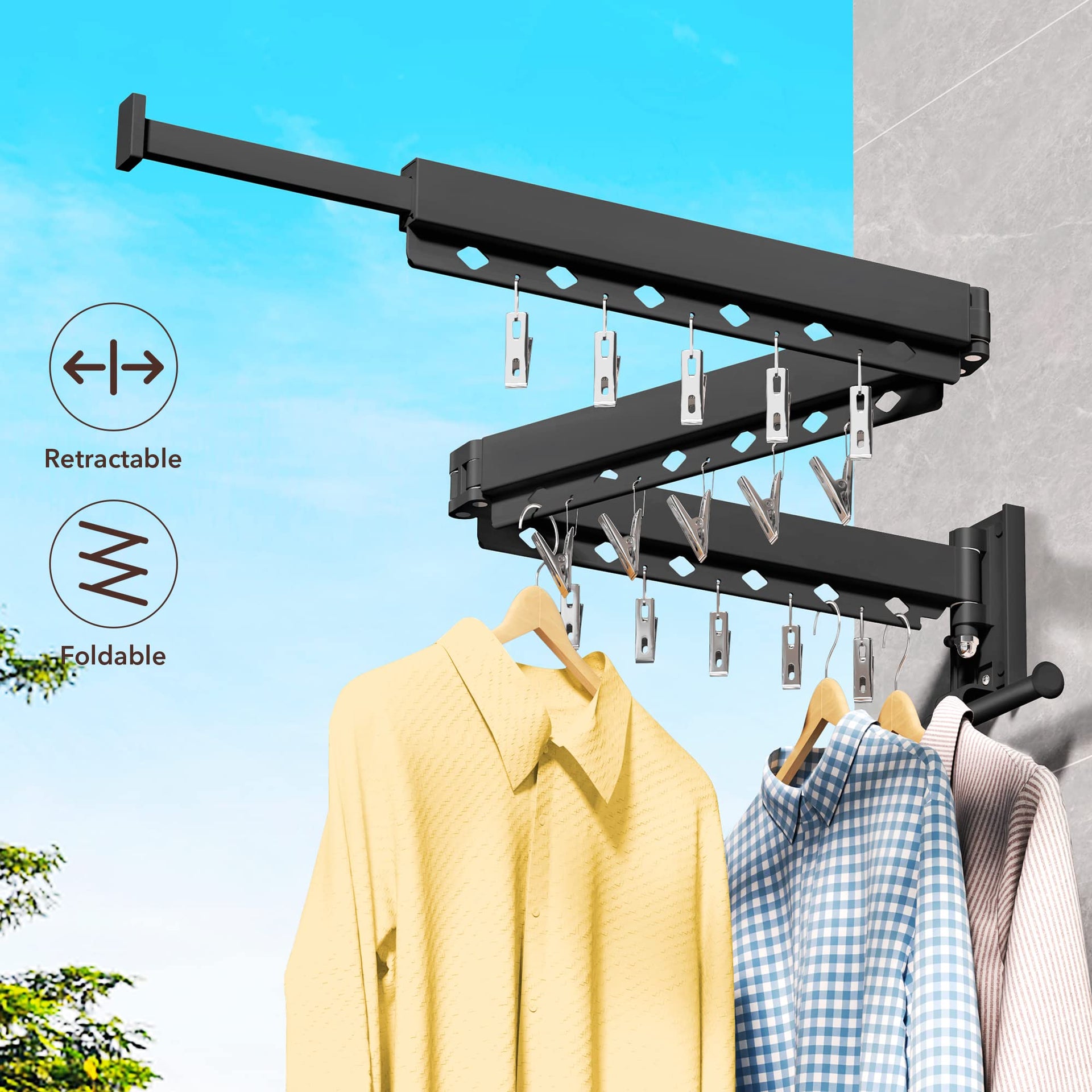 Wall Mounted Clothes Hanger