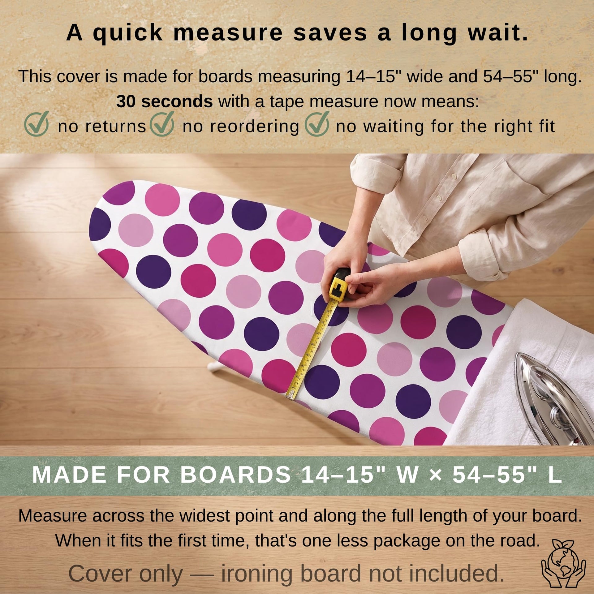 Extra Thick Ironing Board Cover 15x54 Standard Size