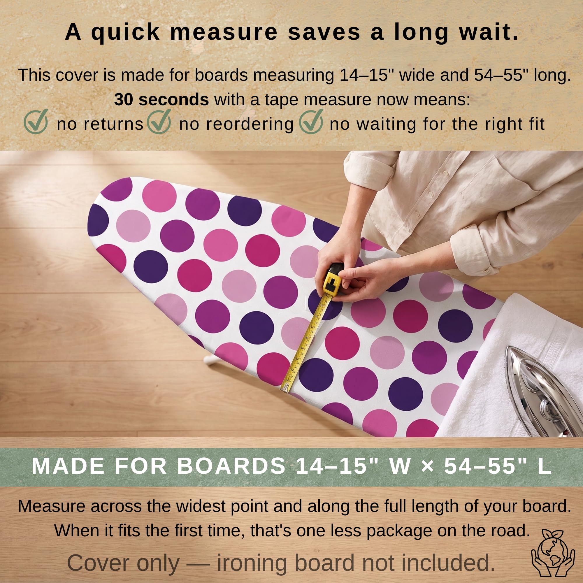 Extra Thick Ironing Board Cover 15x54 Standard Size