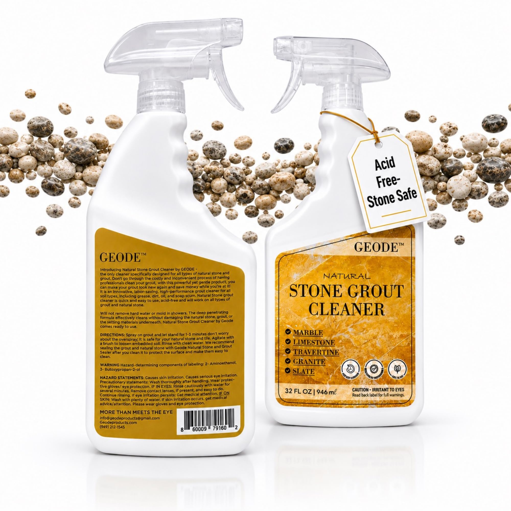 Natural Stone Grout Cleaner for tile floors (32 Fl Oz)