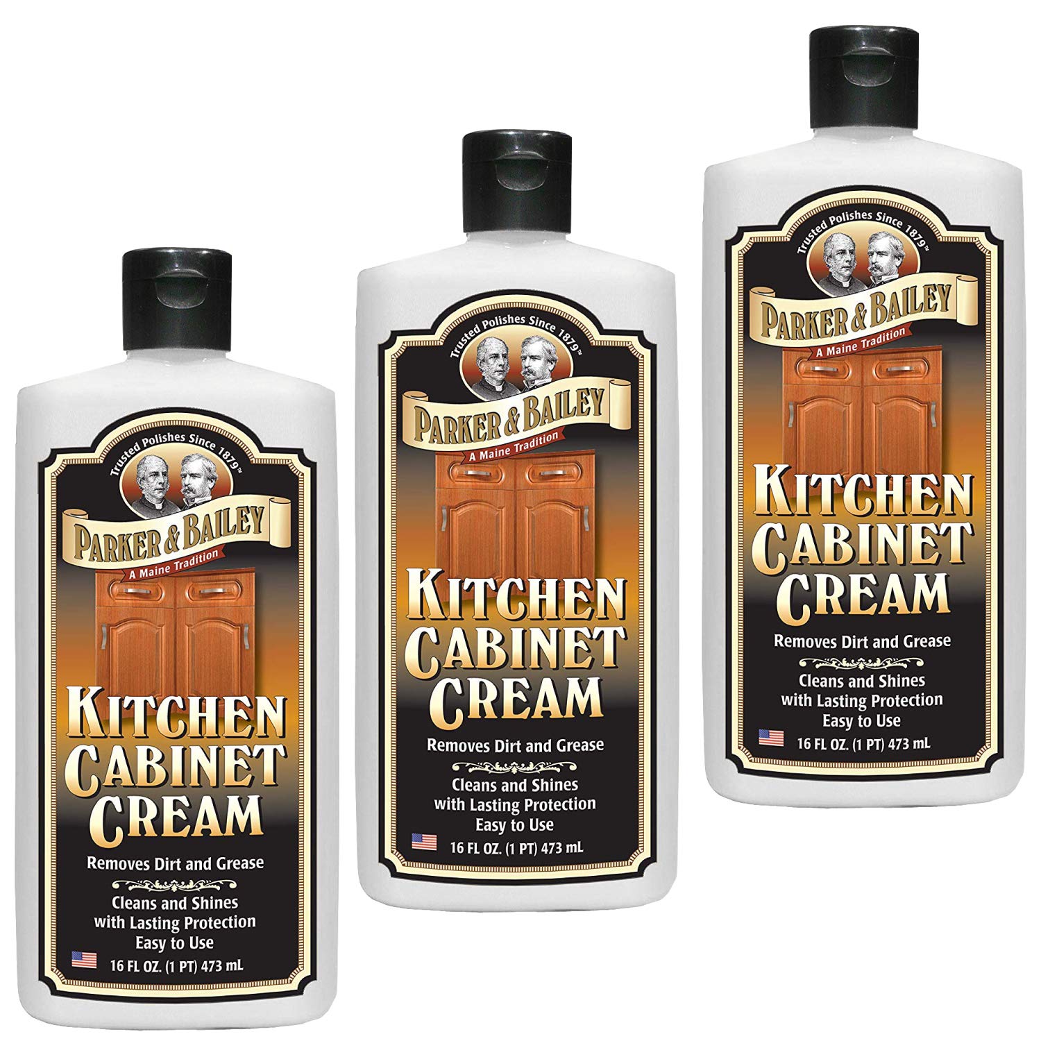 Parker and Bailey Kitchen Cabinet Cream Wood Cleaner Grease Remover 16 oz (48 Fl Oz)
