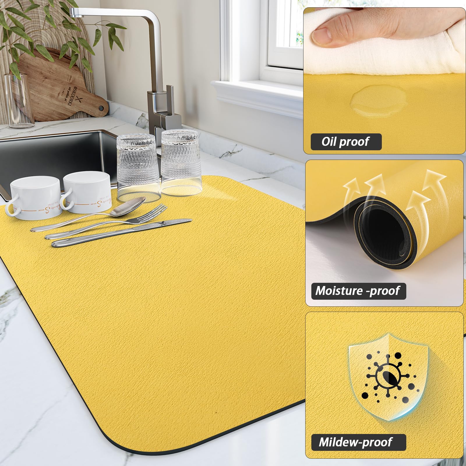 Dish Drying Mat for Kitchen Counter