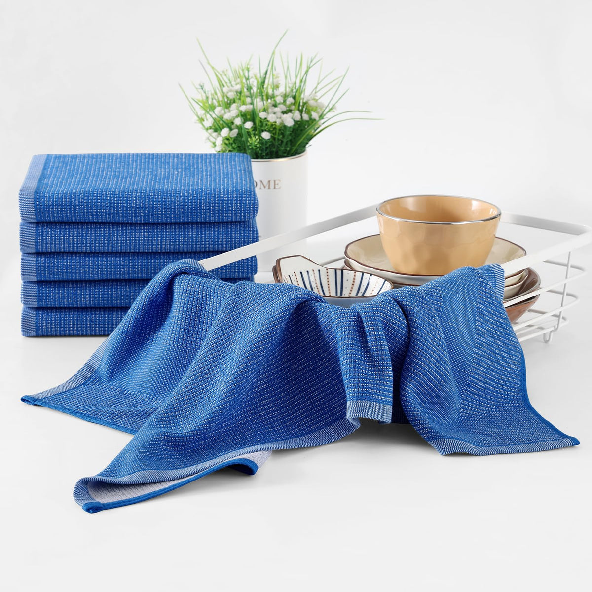 380 GSM Cotton Premium Kitchen Towels 8 Pack (8 Count)